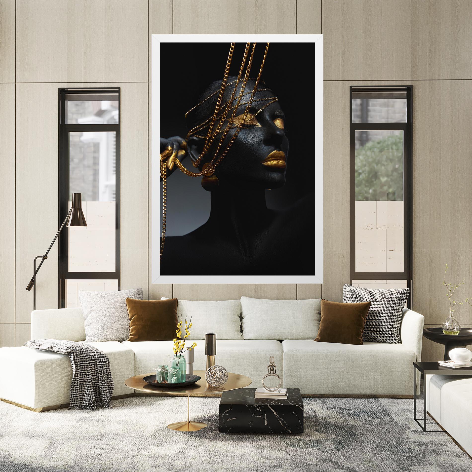 Картина на платно Pretty Gold Chain mockup 2