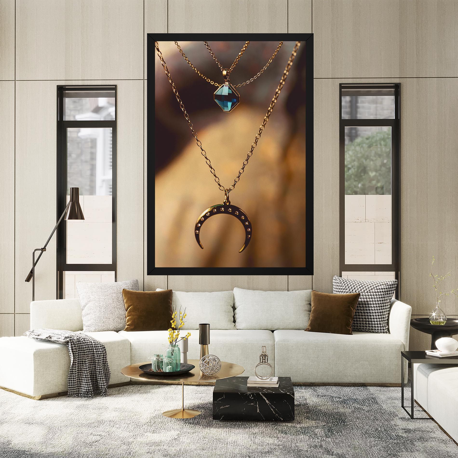 Moon Blue Necklace mockup 2