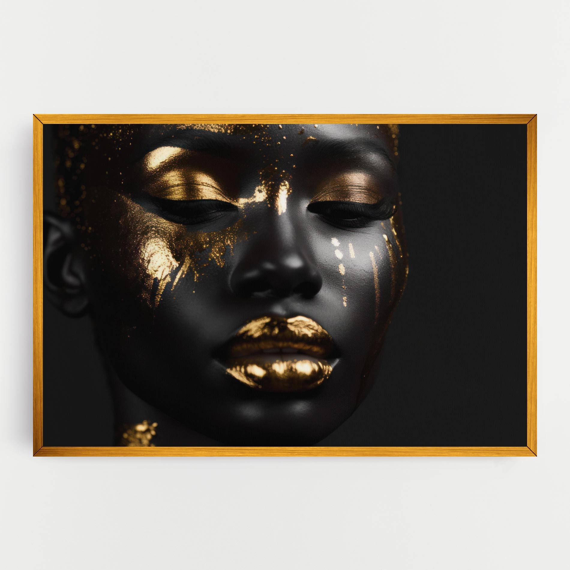 Картина на платно Gold Eyes Makeup mockup 0
