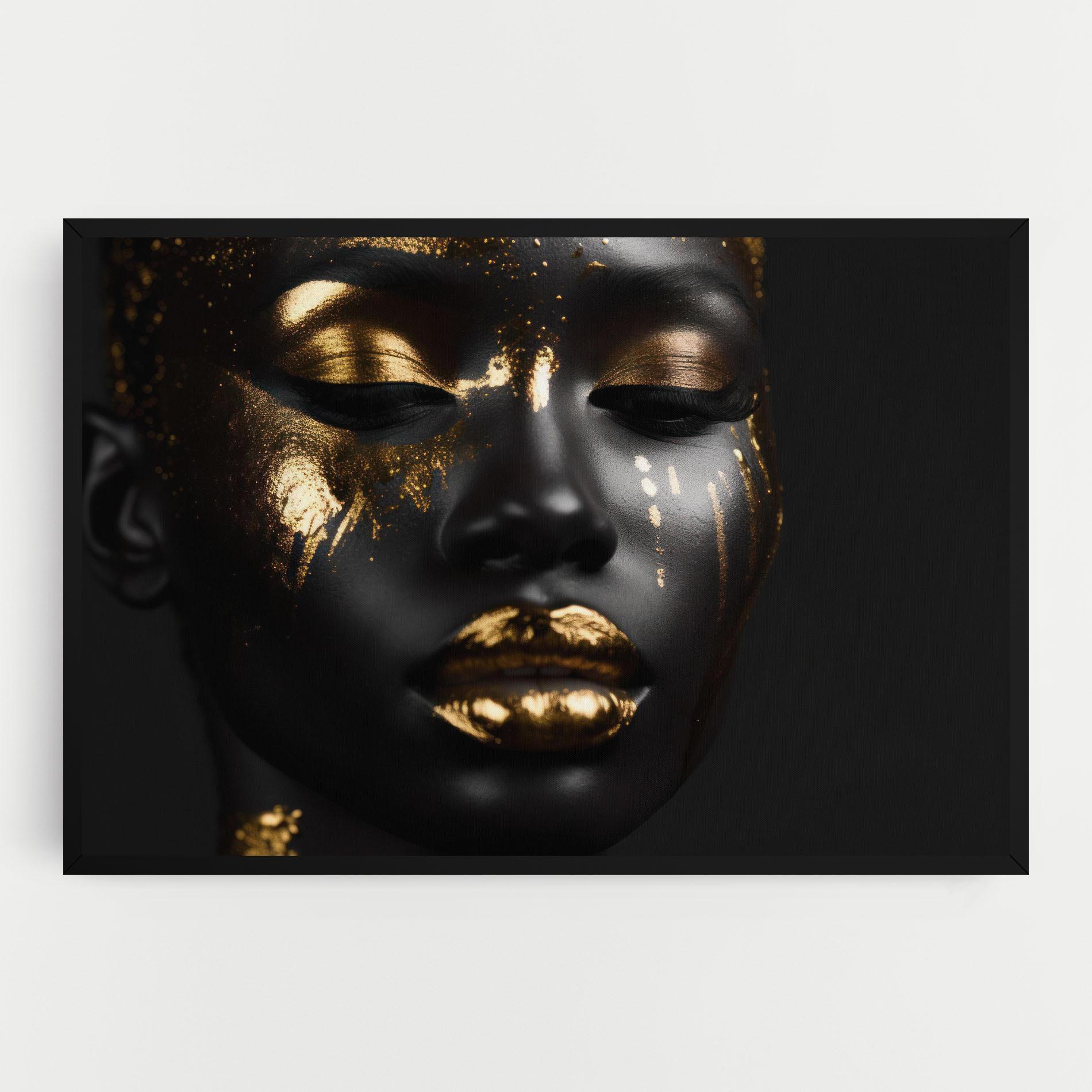 Картина на платно Gold Eyes Makeup mockup 0