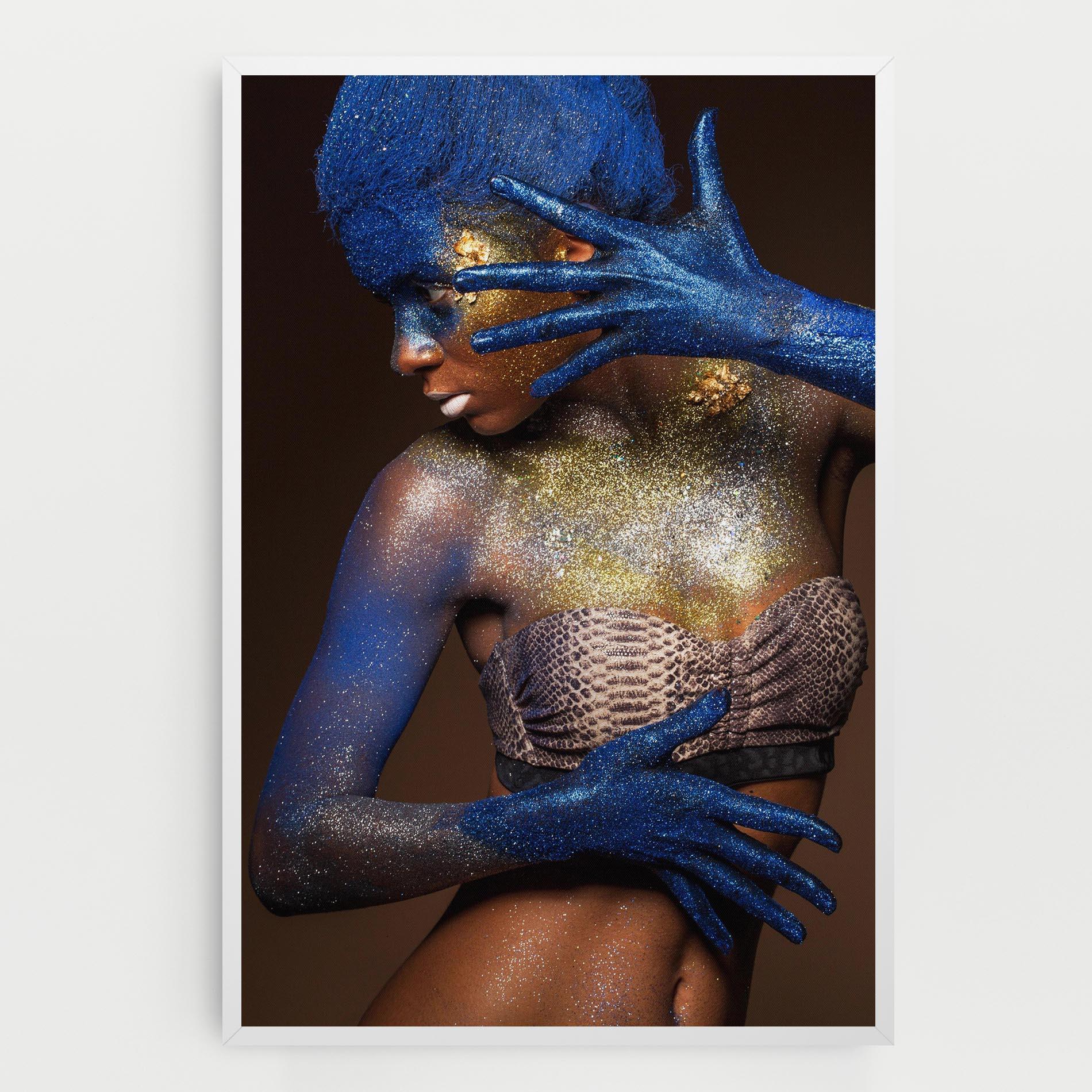 Картина на платно Blue Hair Make Up mockup 0