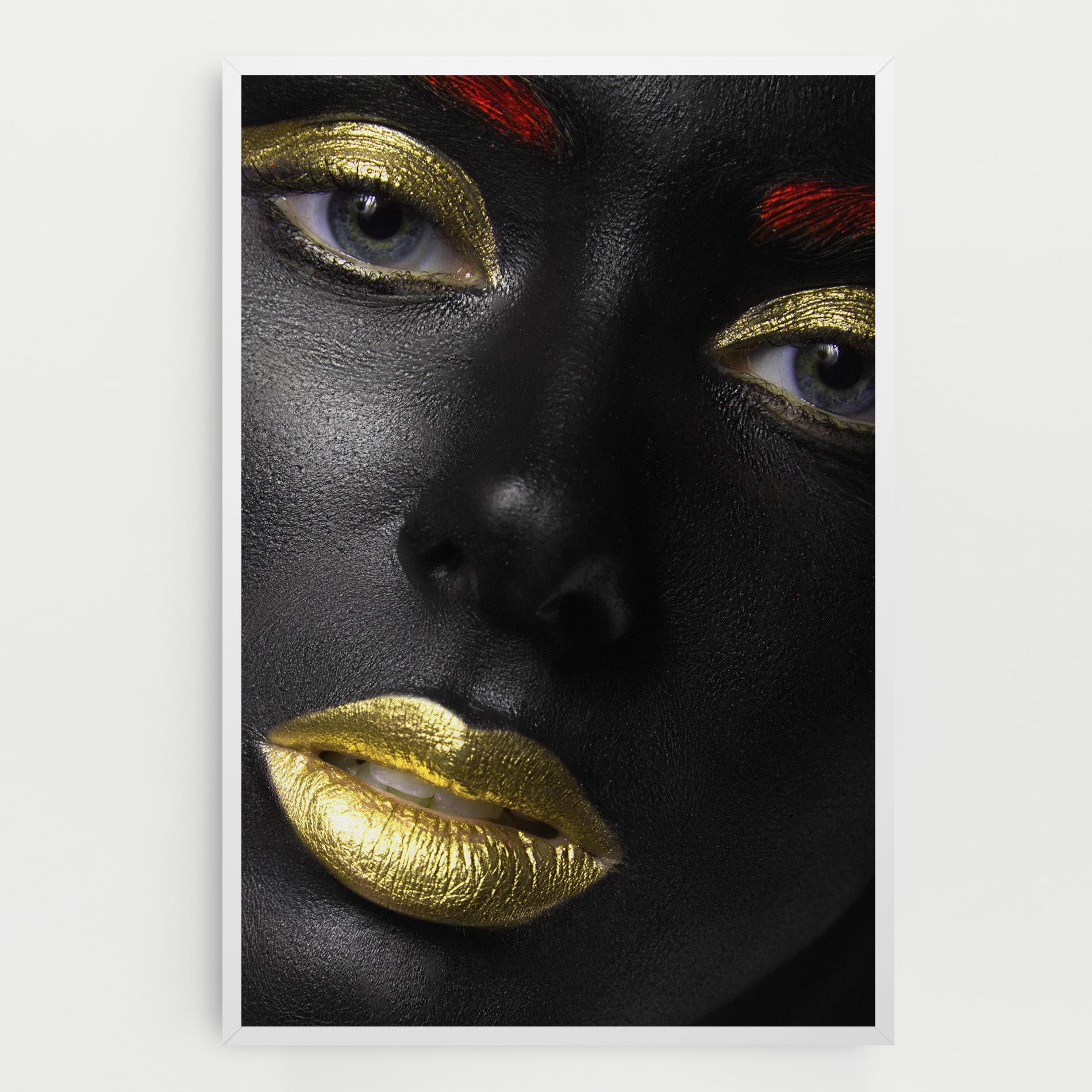 Картина на платно Gold Make Up And Lips mockup 0