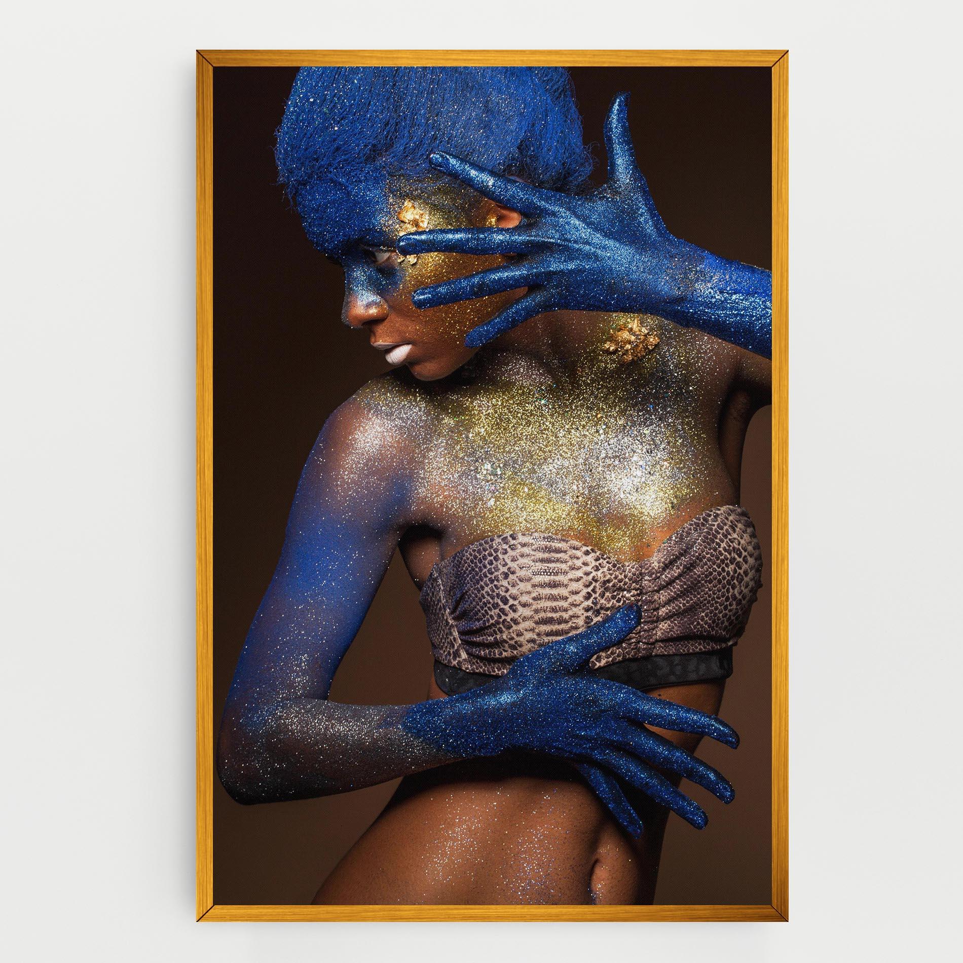 Картина на платно Blue Hair Make Up mockup 0