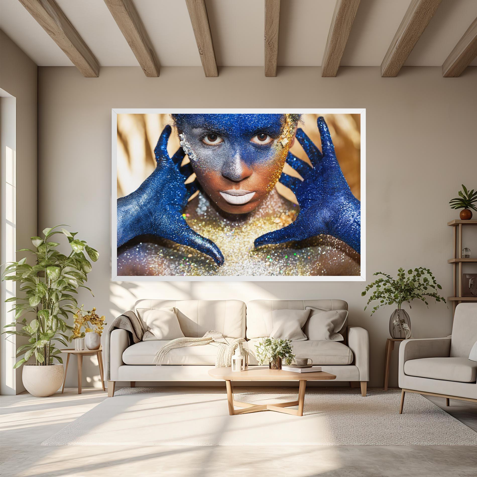 Картина на платно Glue Gold Glitter mockup 6