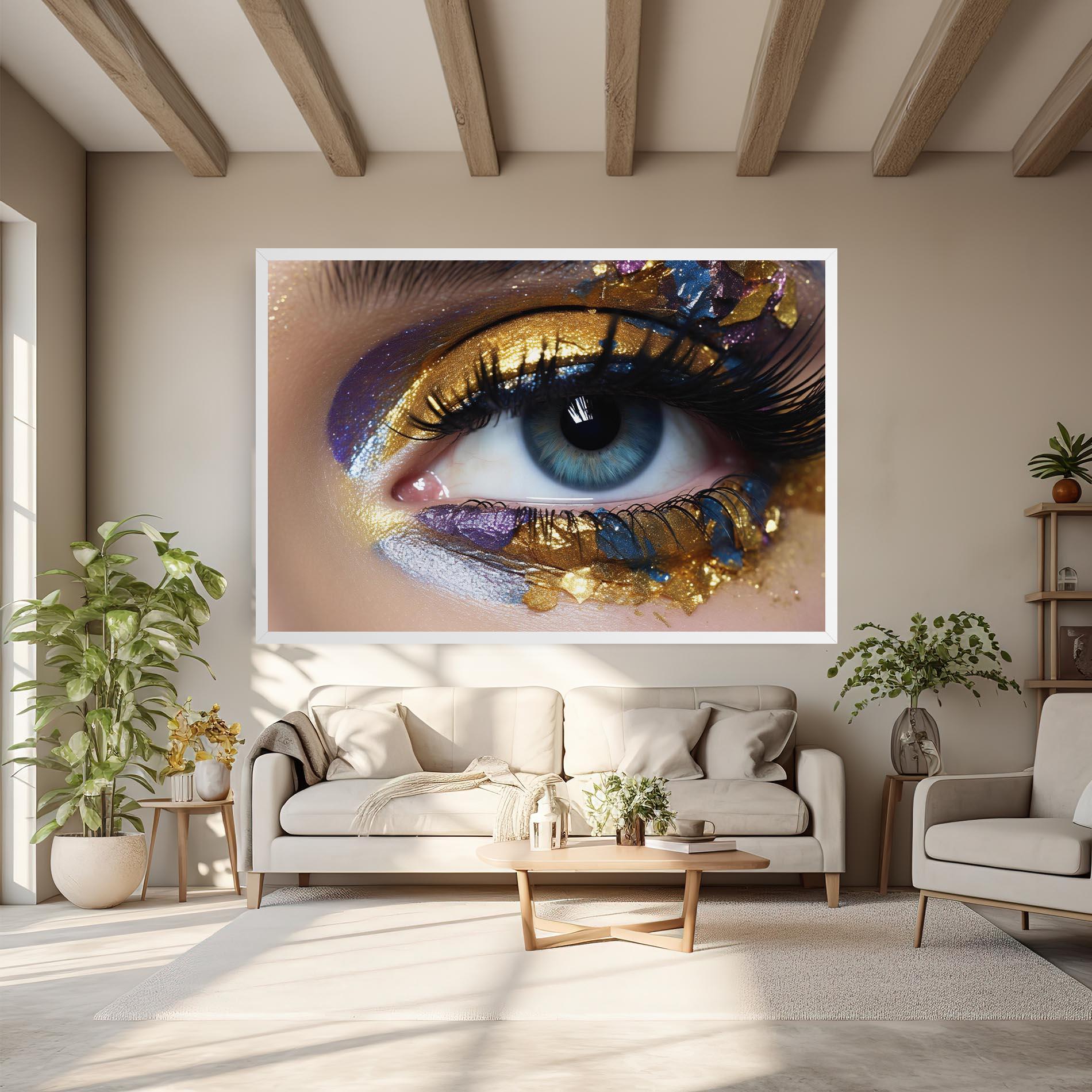 Картина на платно Golden Purple Make Up mockup 6