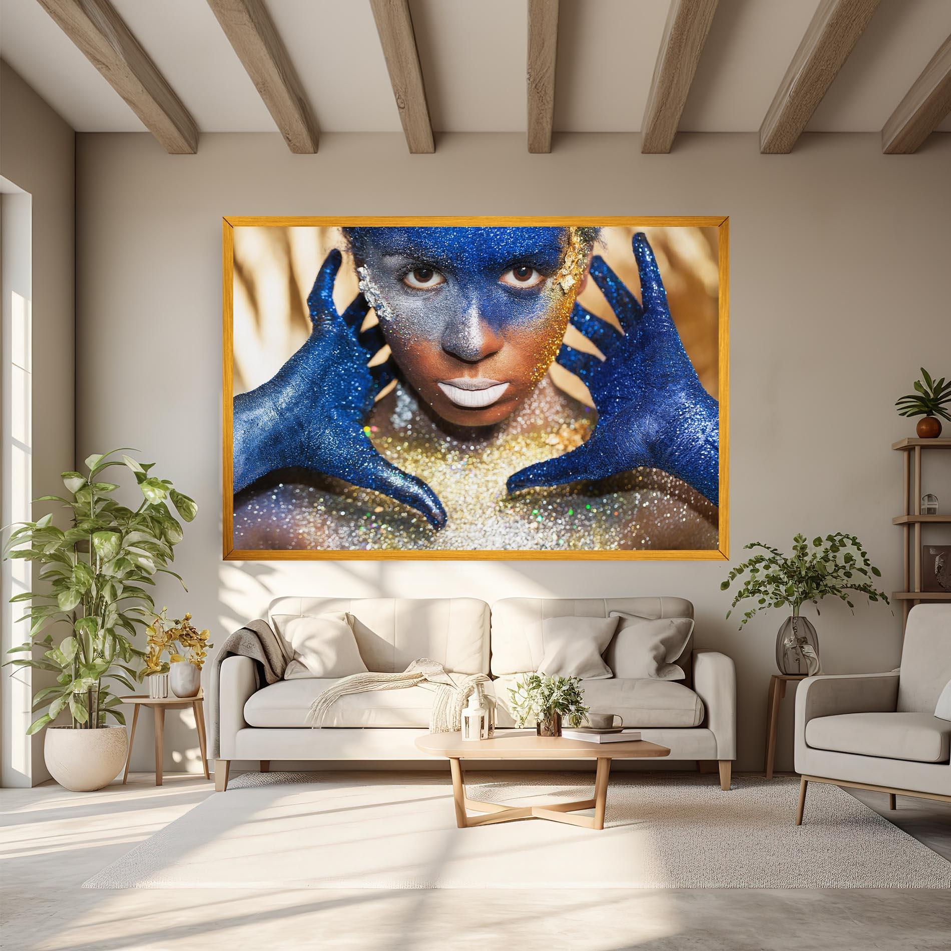 Картина на платно Glue Gold Glitter mockup 6