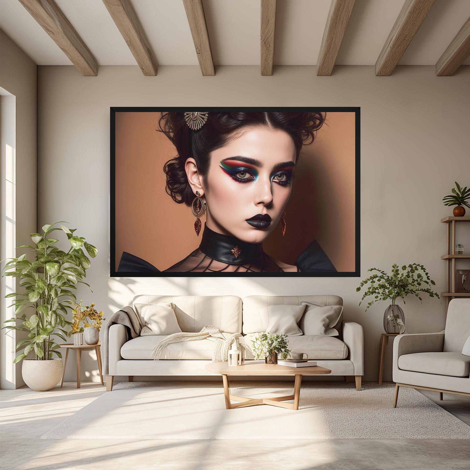 Картина на платно Black Lips Makeup mockup 6