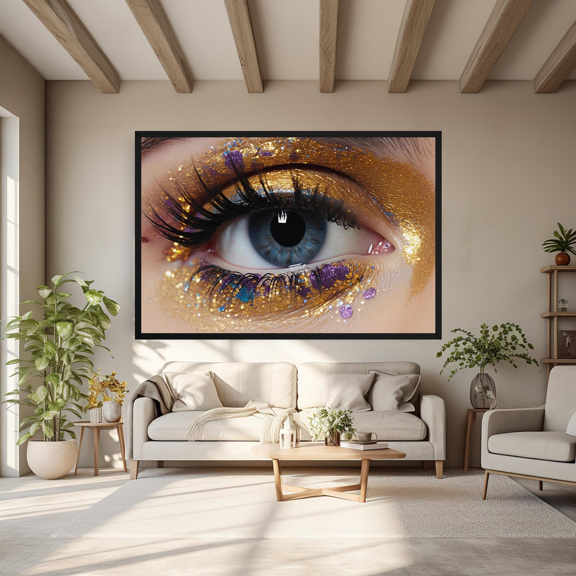 Картина на платно Blue Eye Make Up mockup 6