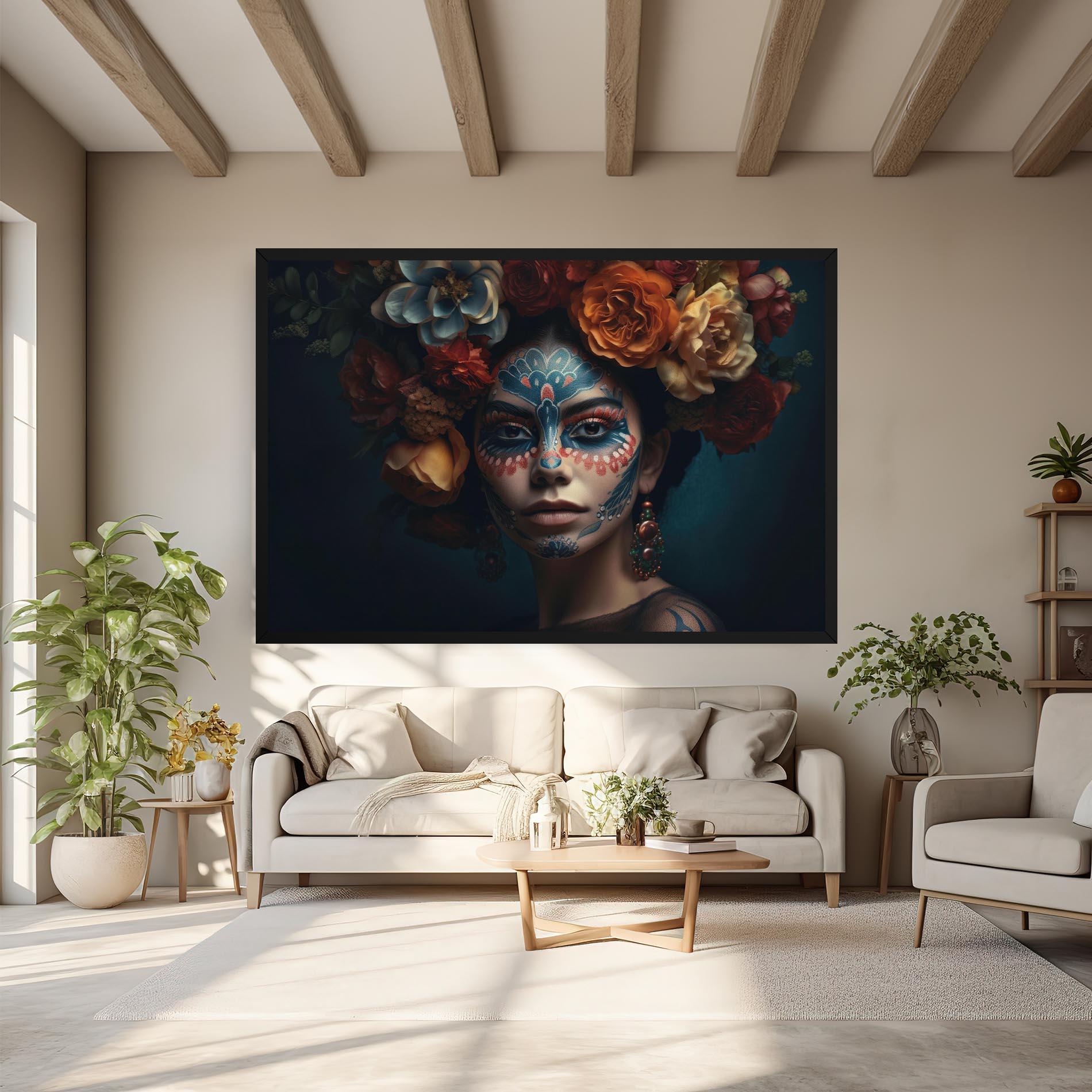 Картина на платно Skull Makeup mockup 6