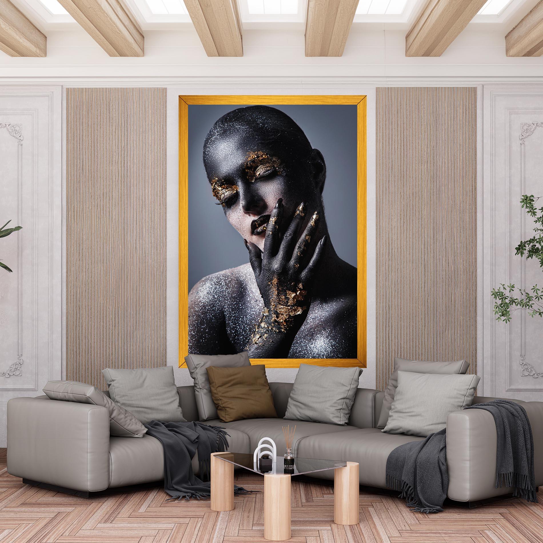 Картина на платно Artistic Black Makeup mockup 6