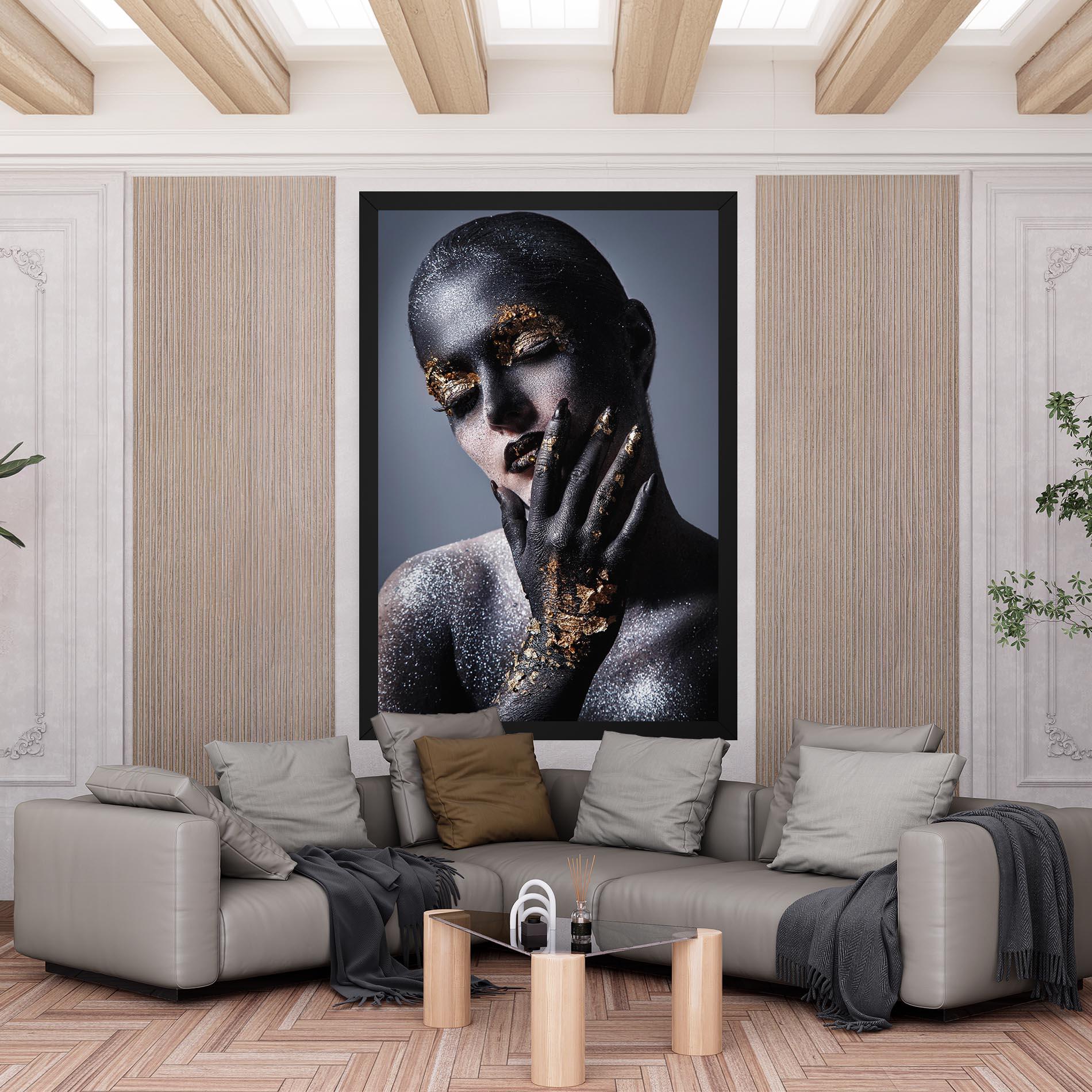 Картина на платно Artistic Black Makeup mockup 6