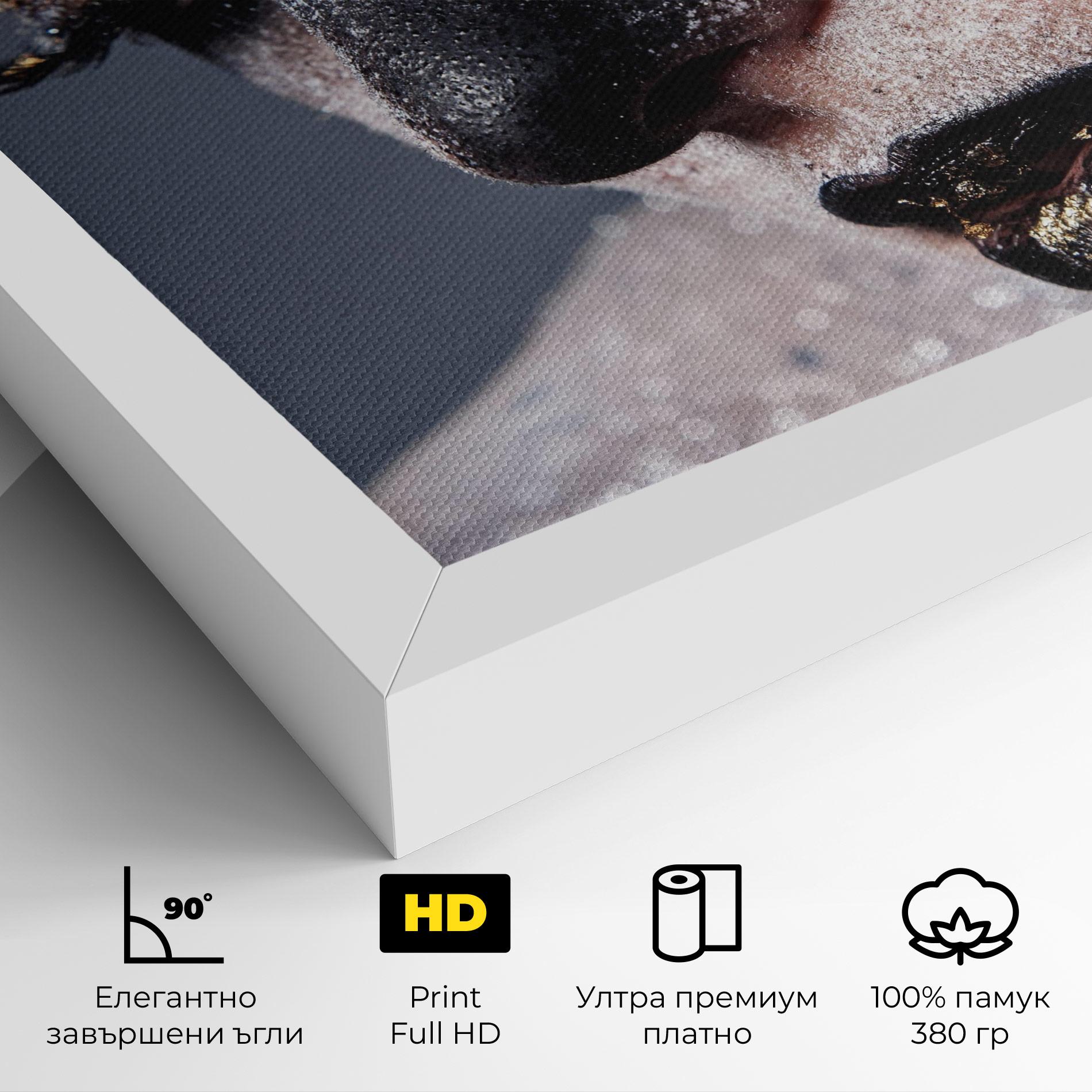 Картина на платно Beautiful Gold Artistic Makeup mockup 4