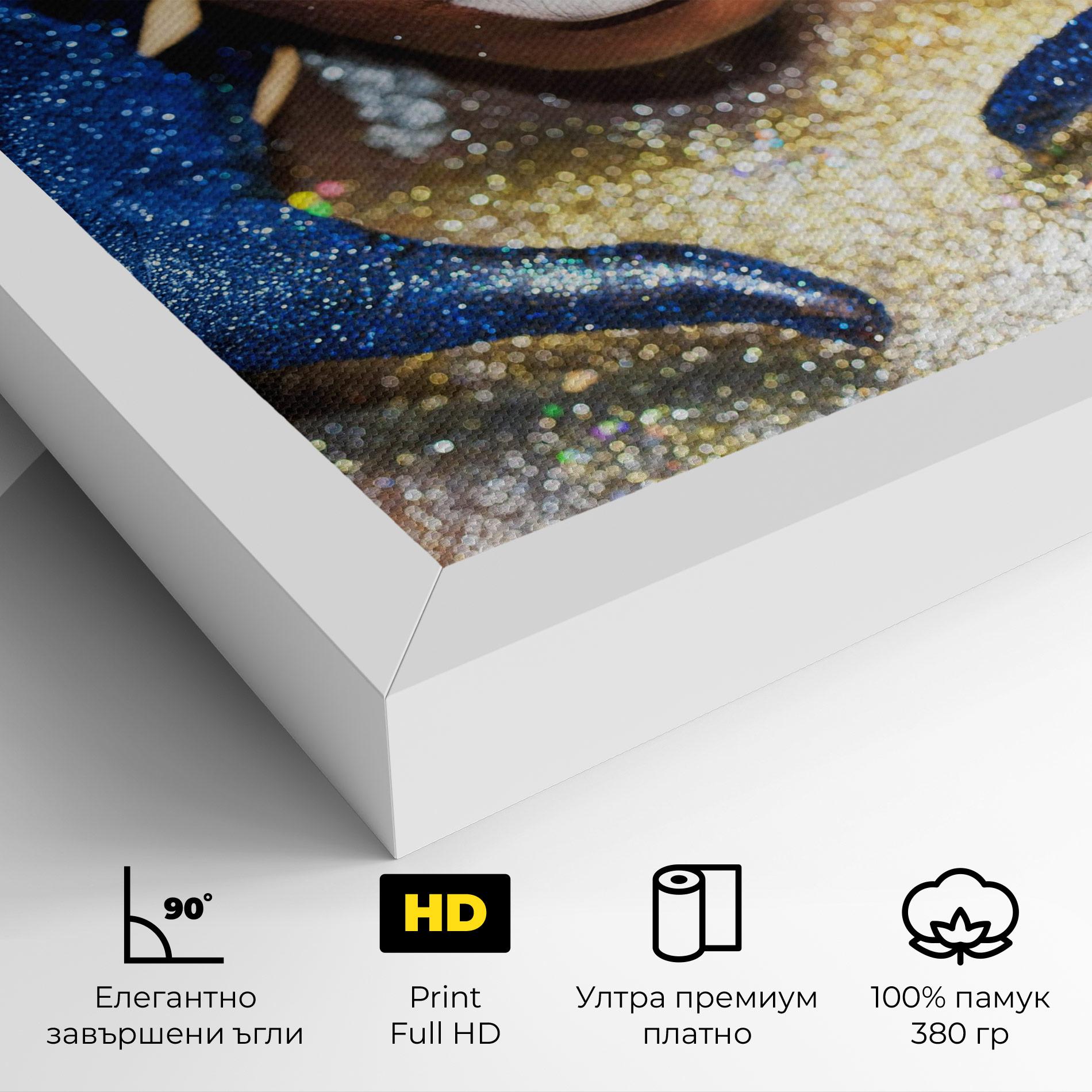 Картина на платно Glue Gold Glitter mockup 4