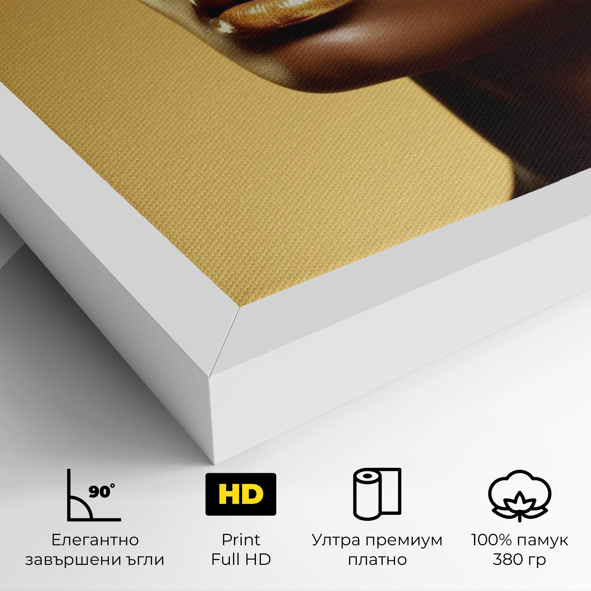 Картина на платно Gold Headdress mockup 4