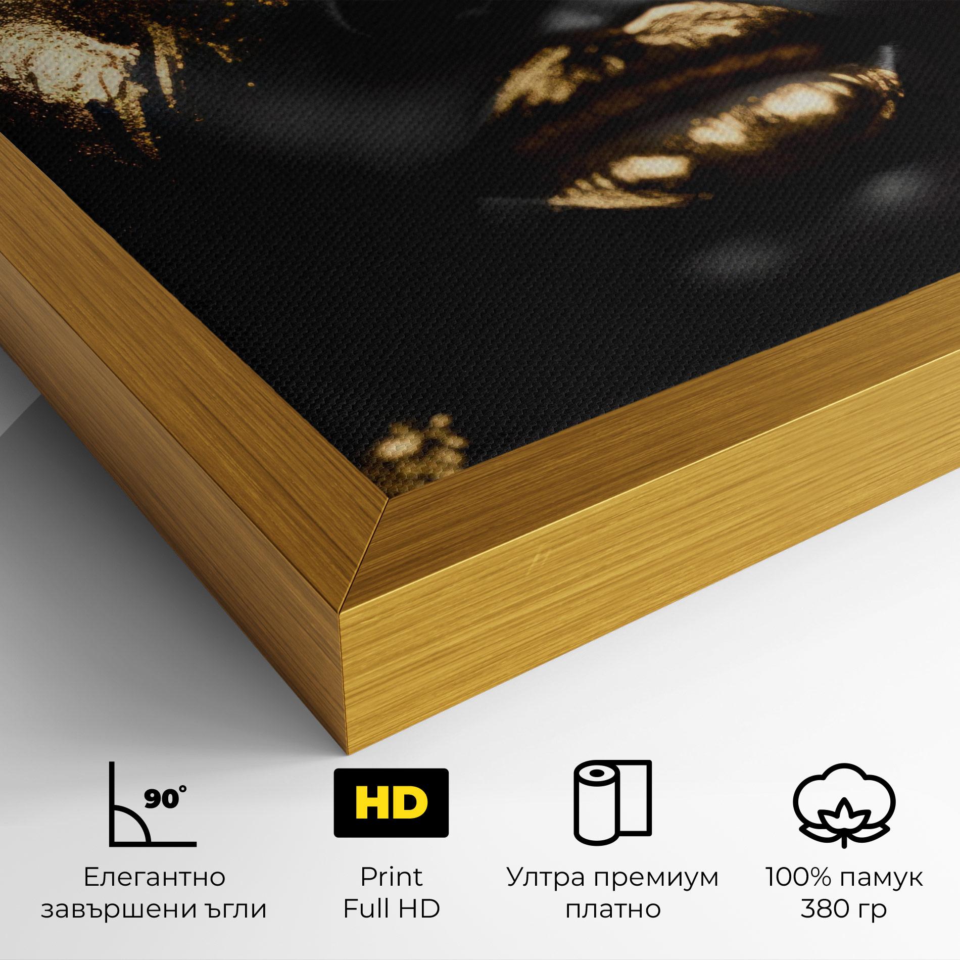 Картина на платно Gold Eyes Makeup mockup 4