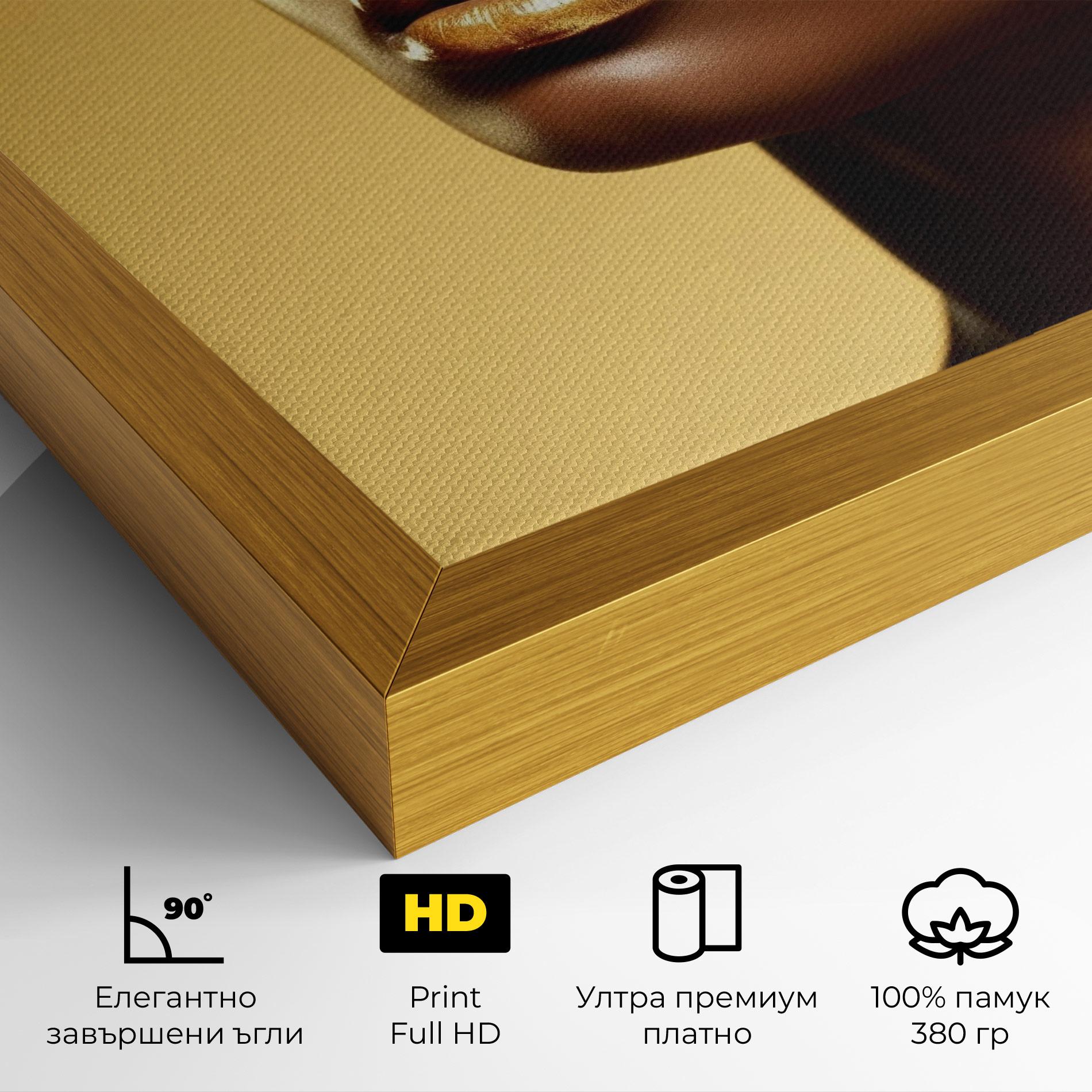 Картина на платно Gold Headdress mockup 4