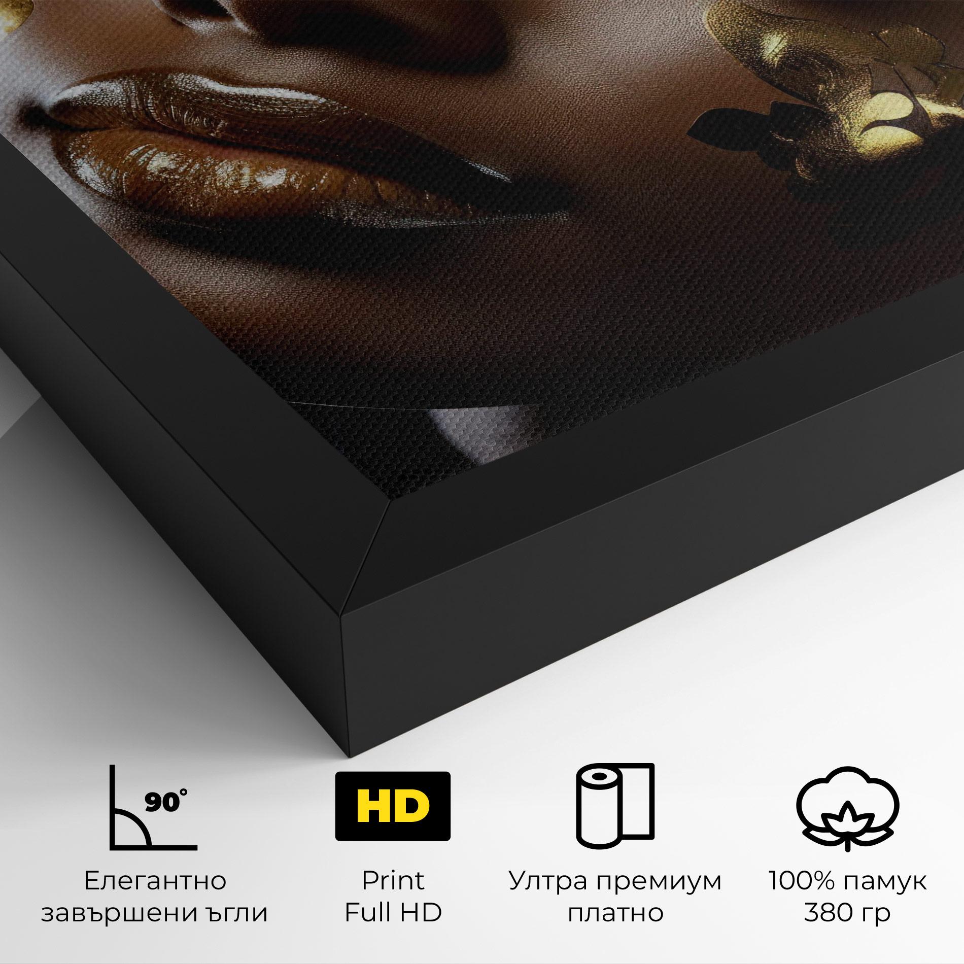 Картина на платно Dark Blue Makeup mockup 4