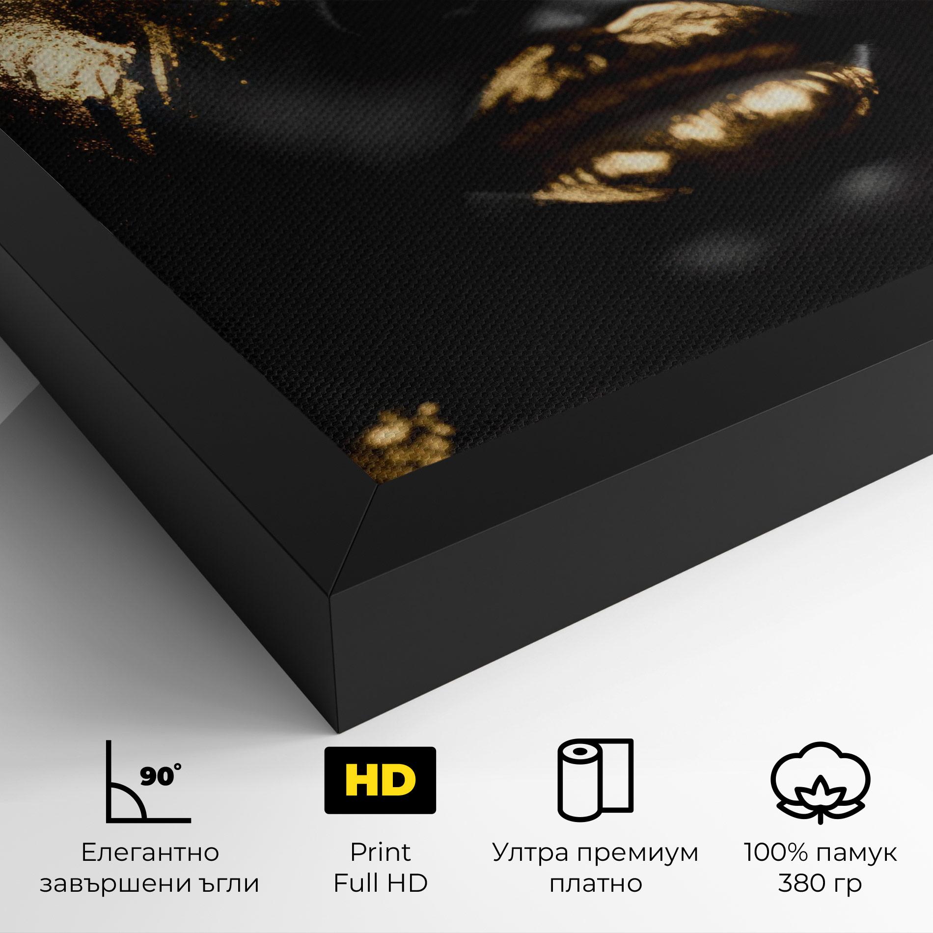 Картина на платно Gold Eyes Makeup mockup 4