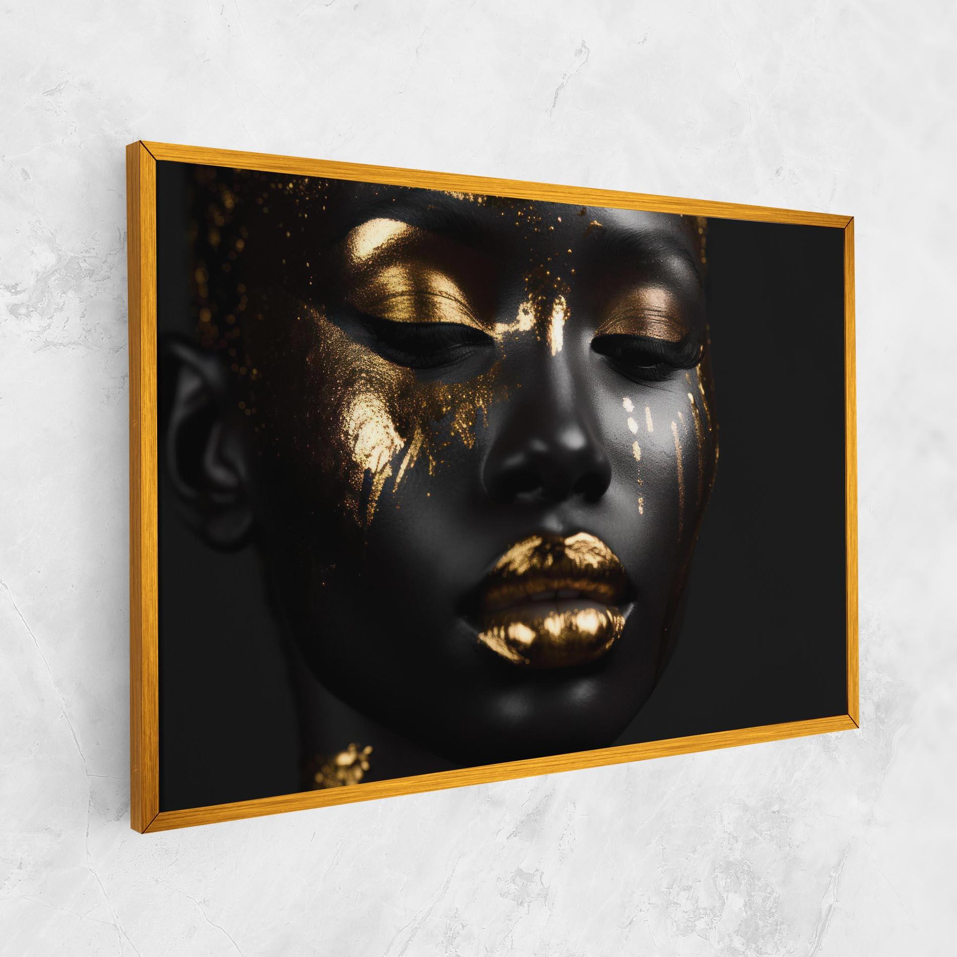 Картина на платно Gold Eyes Makeup mockup 1