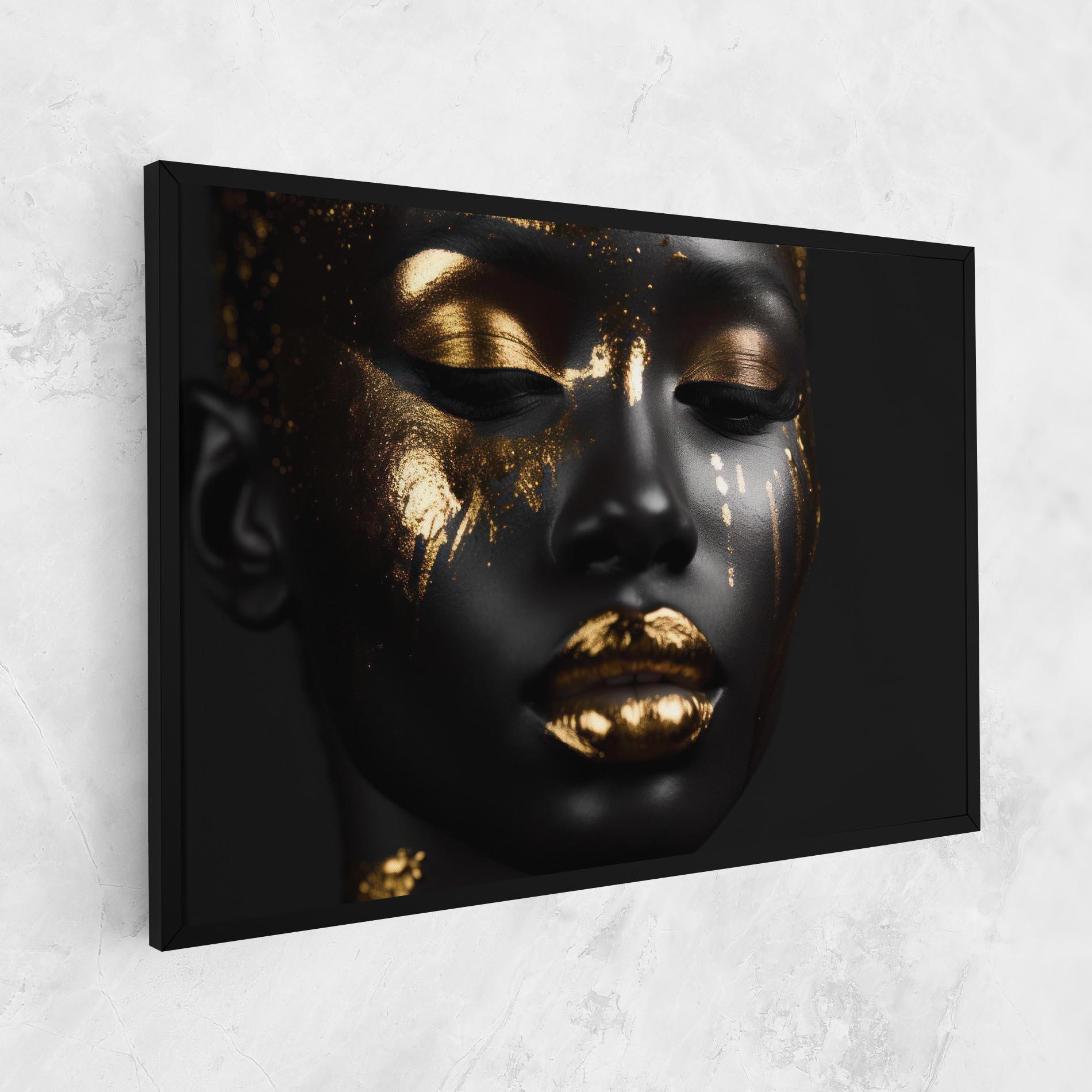 Картина на платно Gold Eyes Makeup mockup 1