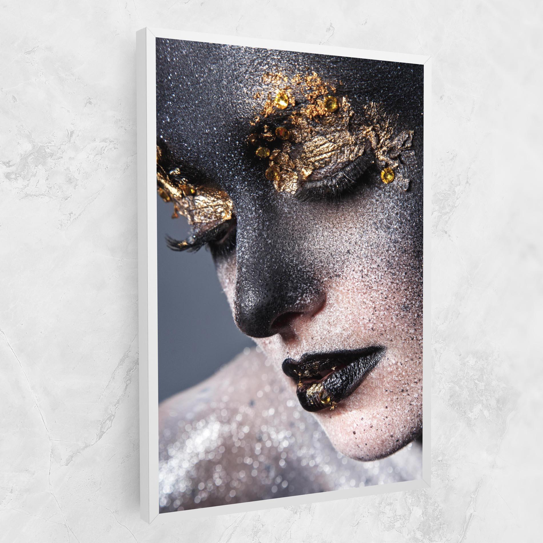 Картина на платно Beautiful Gold Artistic Makeup mockup 1