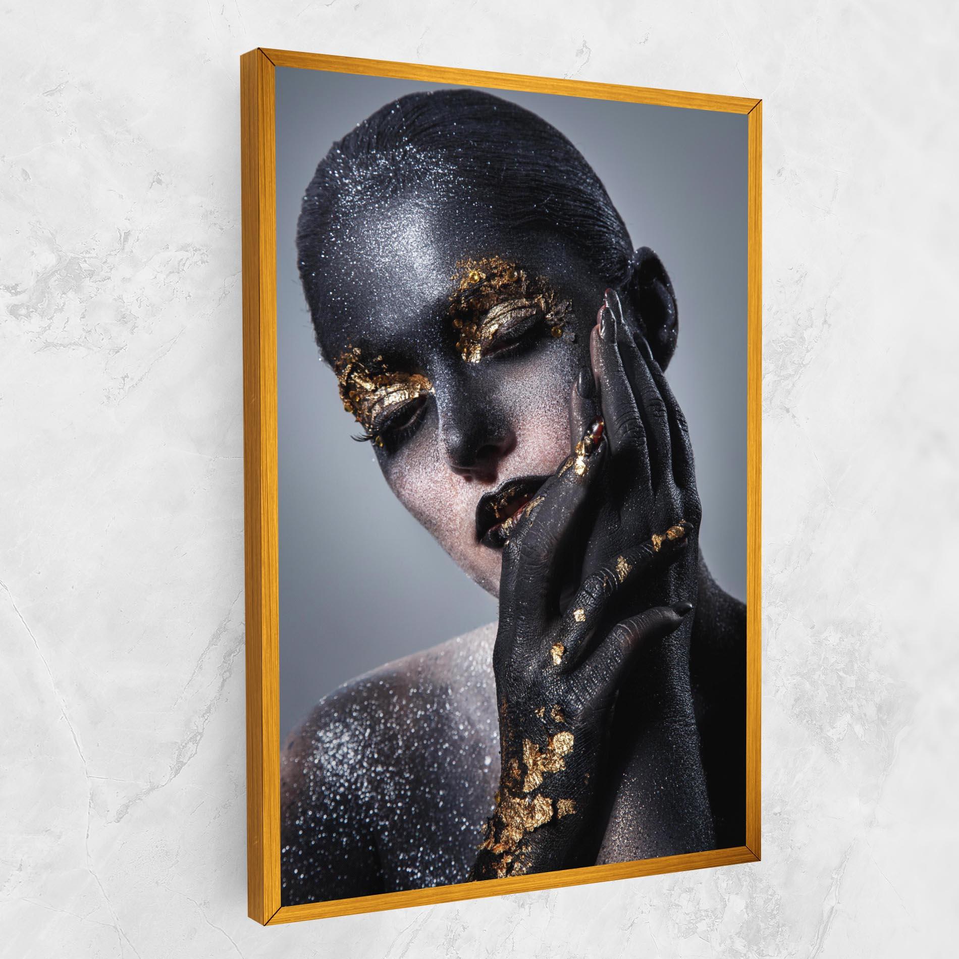 Картина на платно Black Artistic Makeup mockup 1
