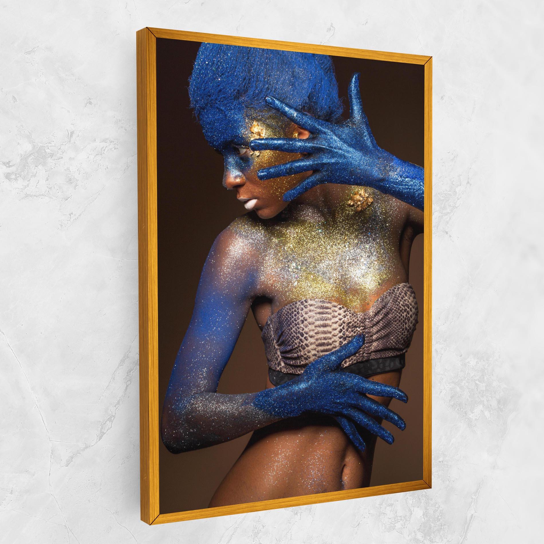 Картина на платно Blue Hair Make Up mockup 1