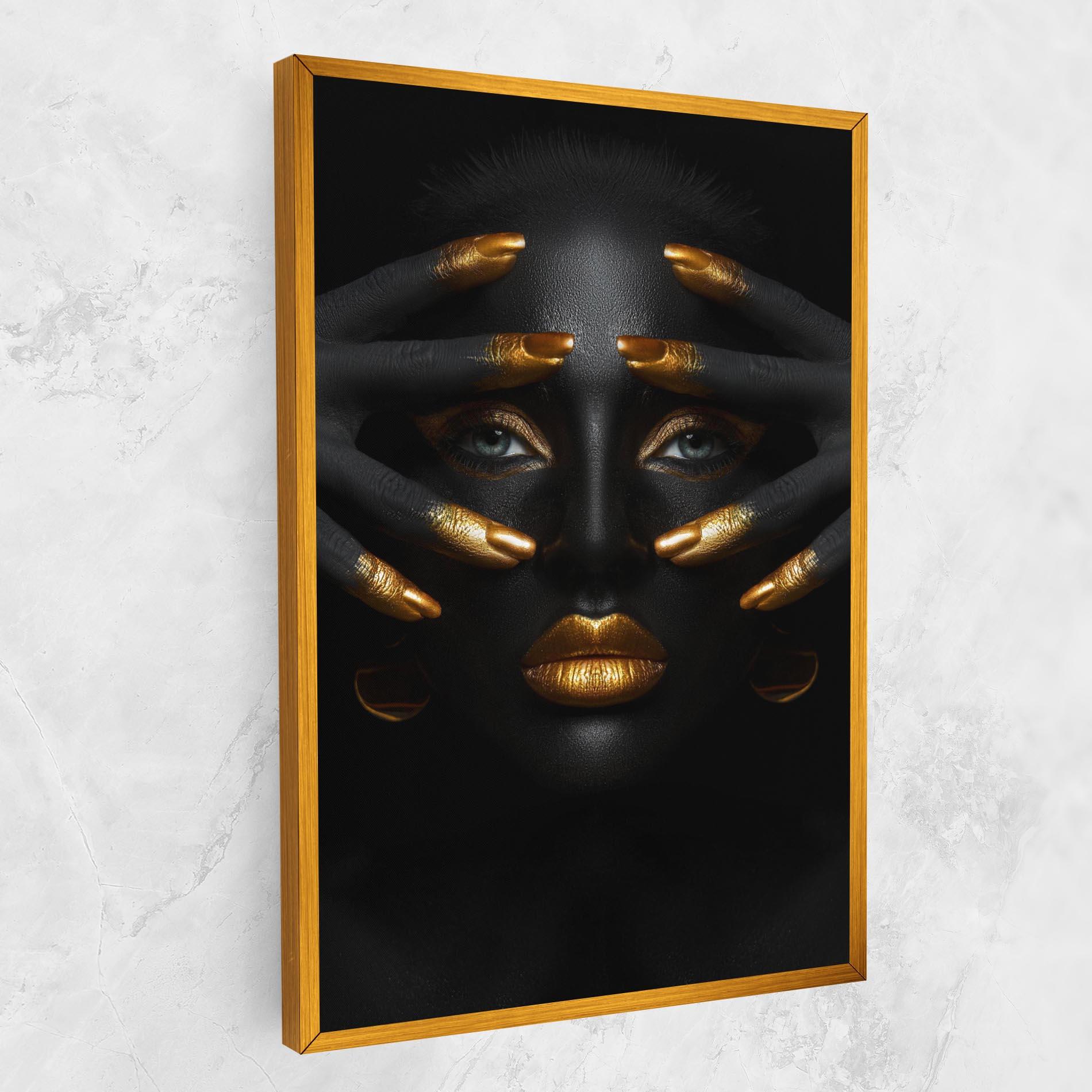 Картина на платно Gold Makeup Fingertips mockup 1