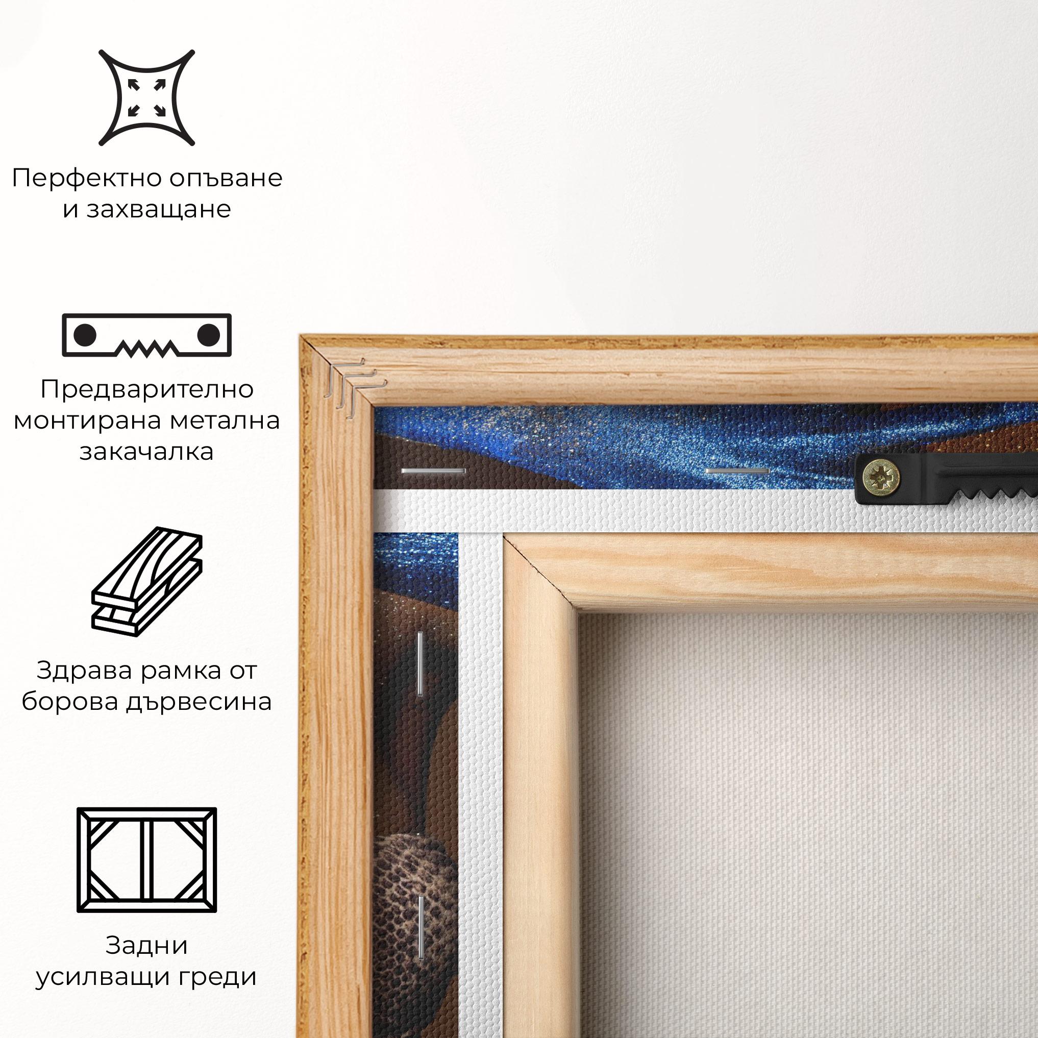 Картина на платно Blue Hair Make Up mockup 5