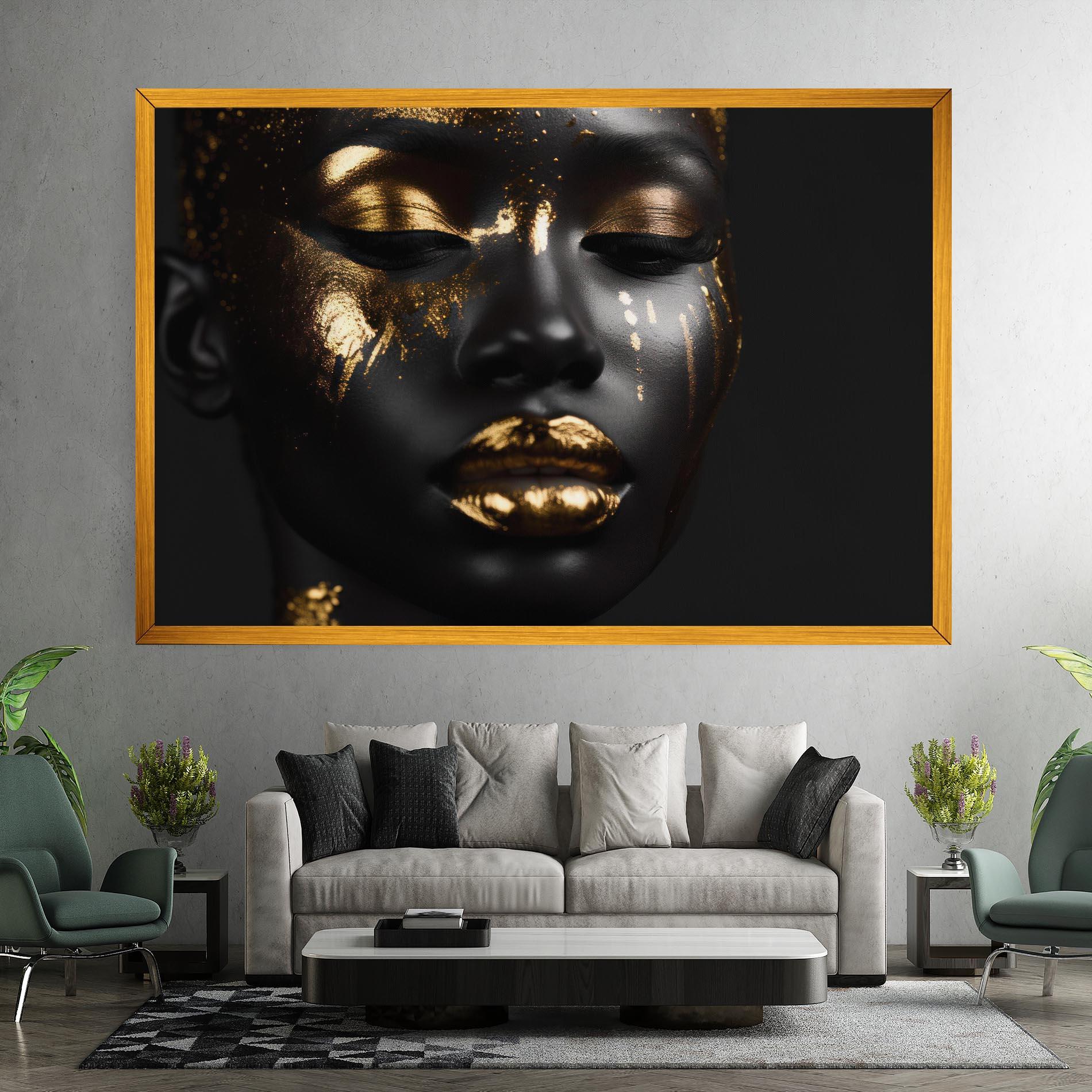 Картина на платно Gold Eyes Makeup mockup 7