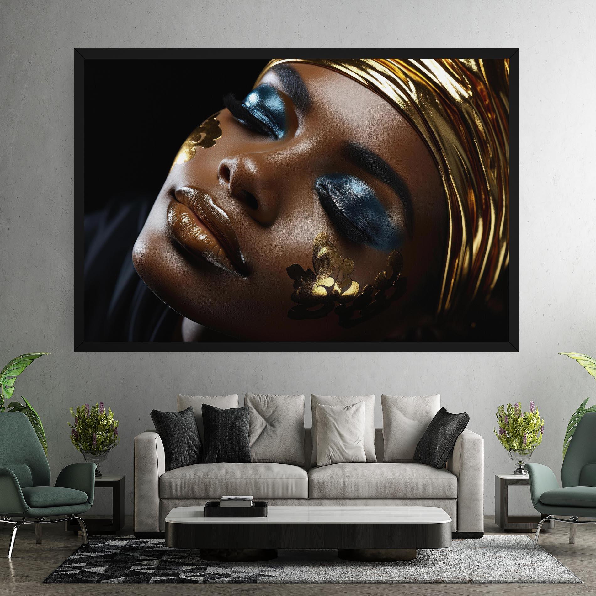 Картина на платно Dark Blue Makeup mockup 7