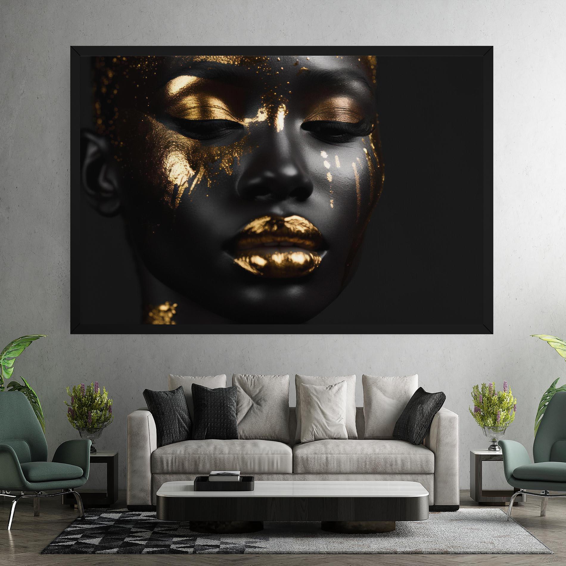 Картина на платно Gold Eyes Makeup mockup 7