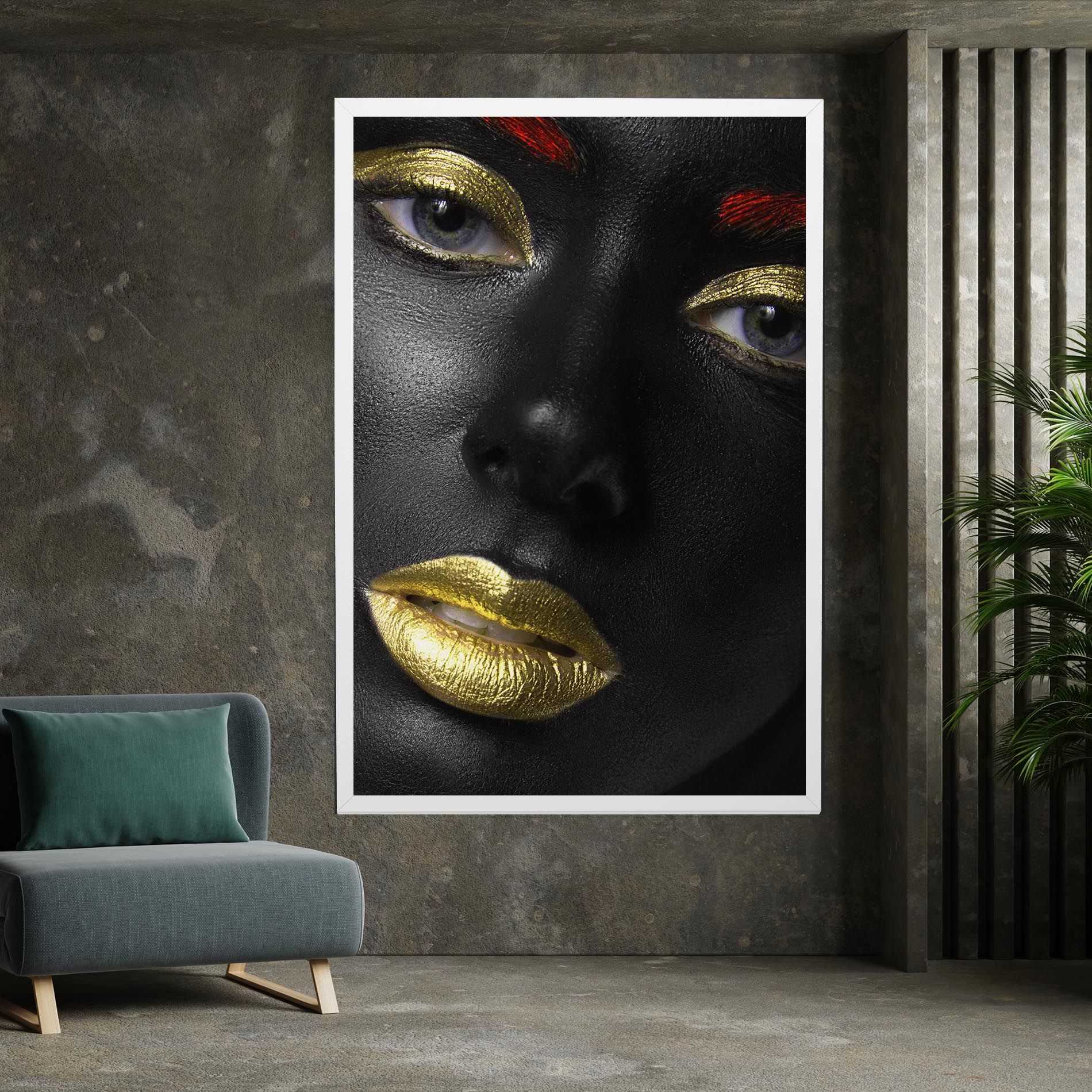 Gold Make Up And Lips mockup 7