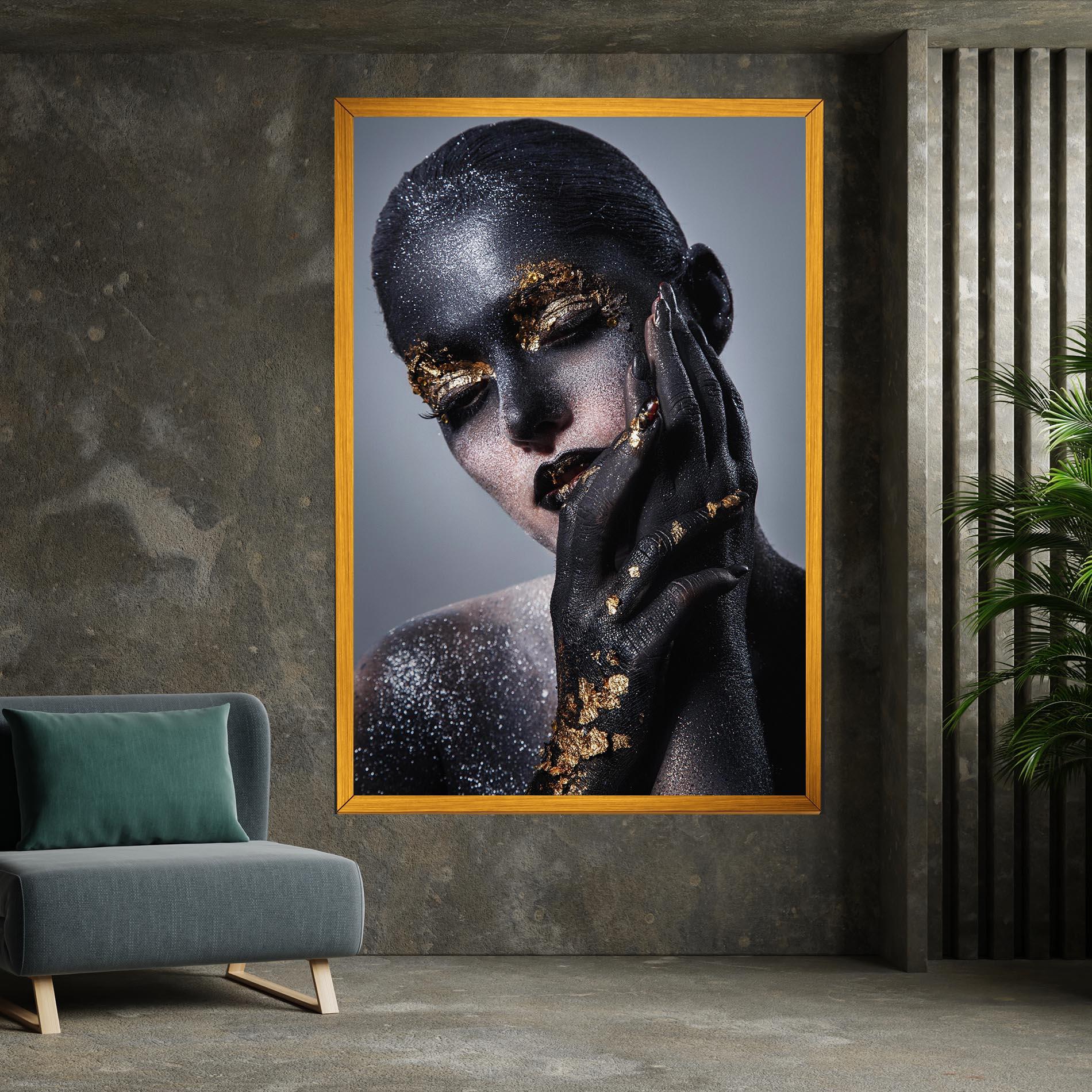 Картина на платно Black Artistic Makeup mockup 7