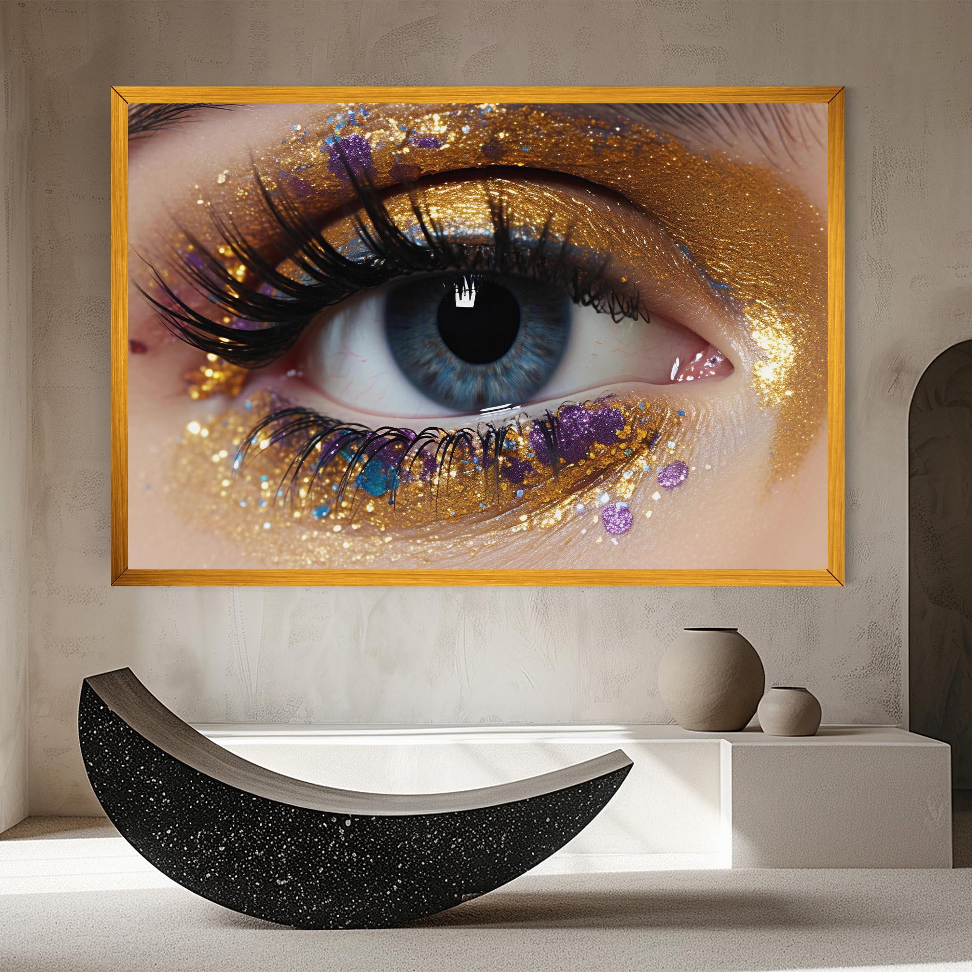 Картина на платно Blue Eye Make Up mockup 8