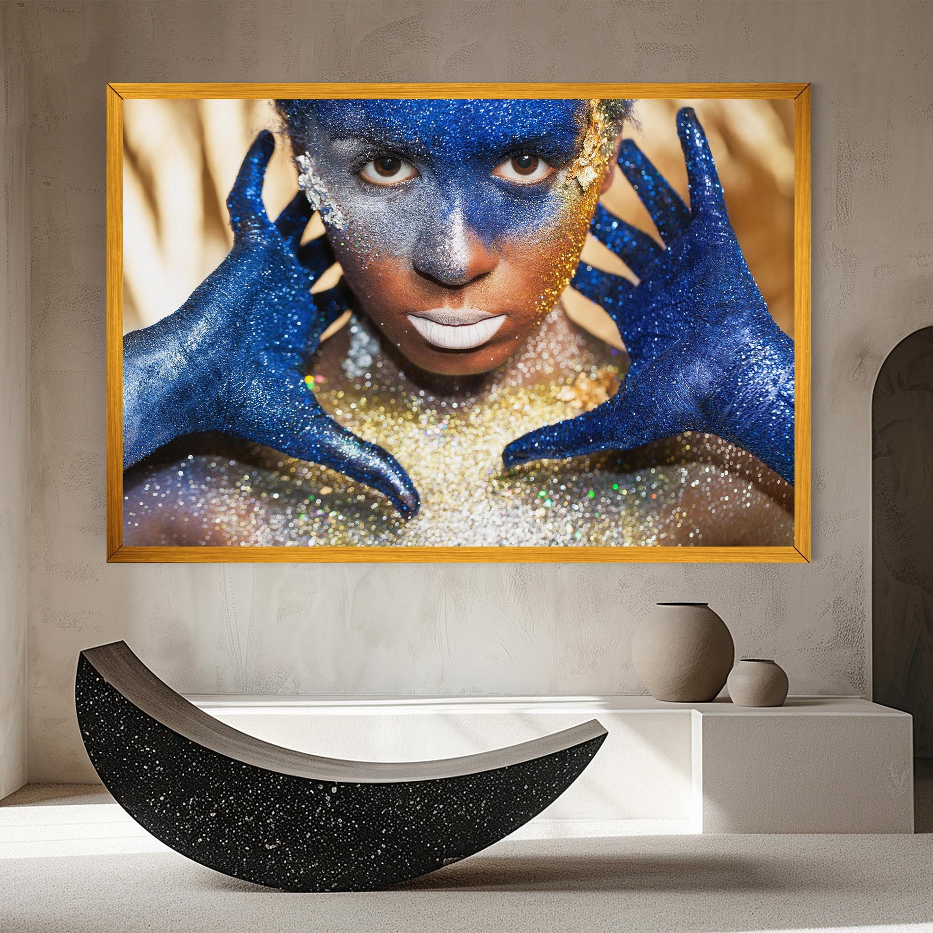 Картина на платно Glue Gold Glitter mockup 8