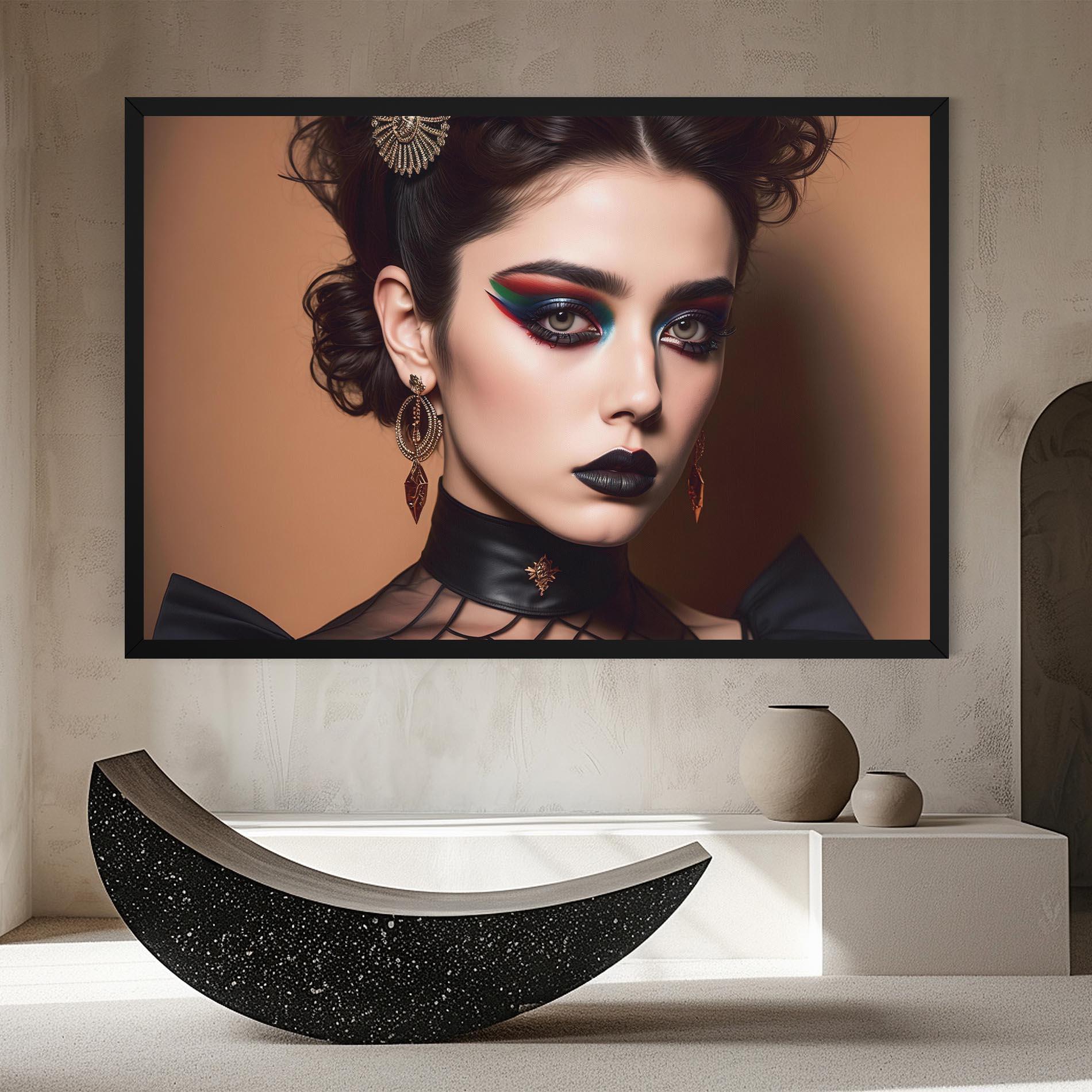 Картина на платно Black Lips Makeup mockup 8