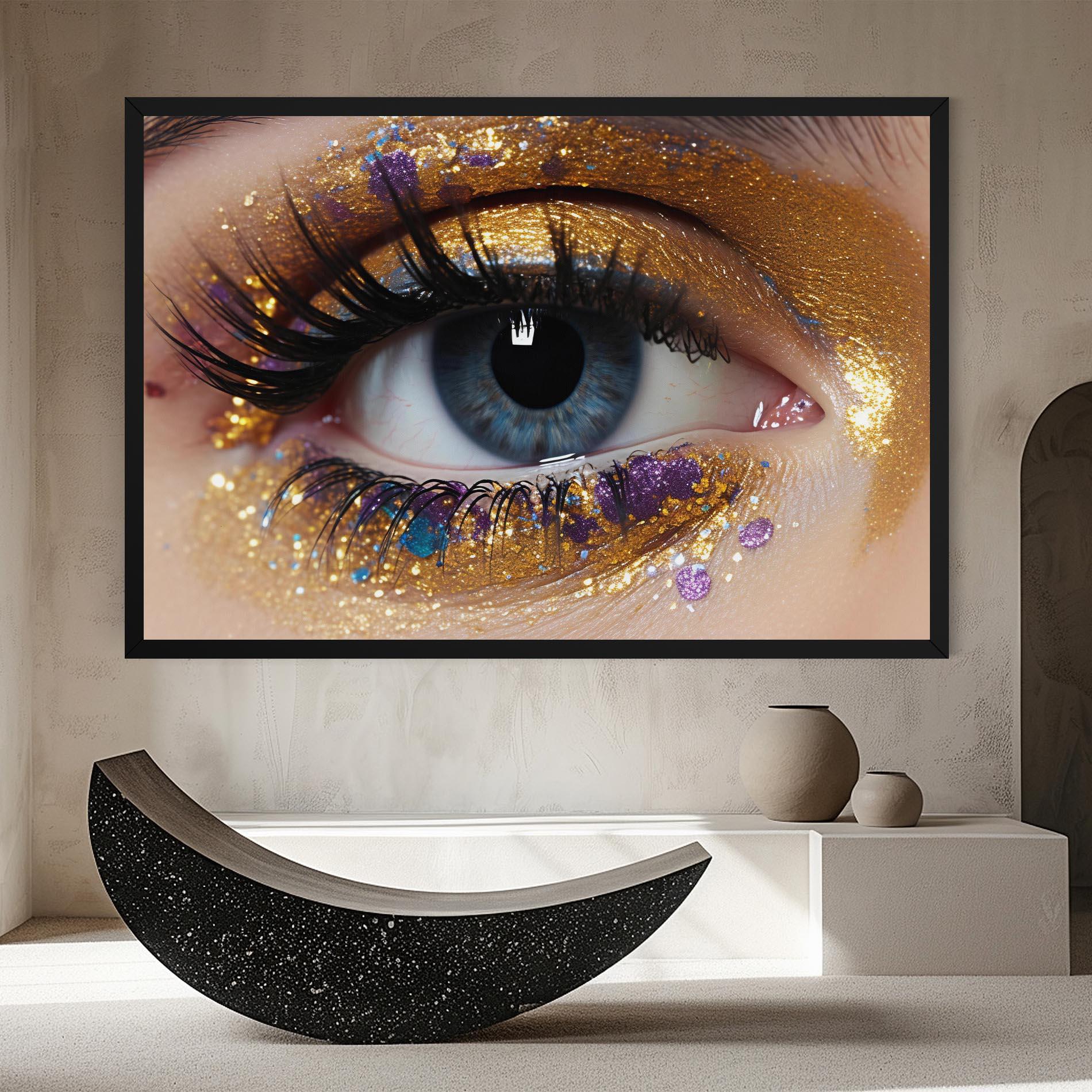 Картина на платно Blue Eye Make Up mockup 8