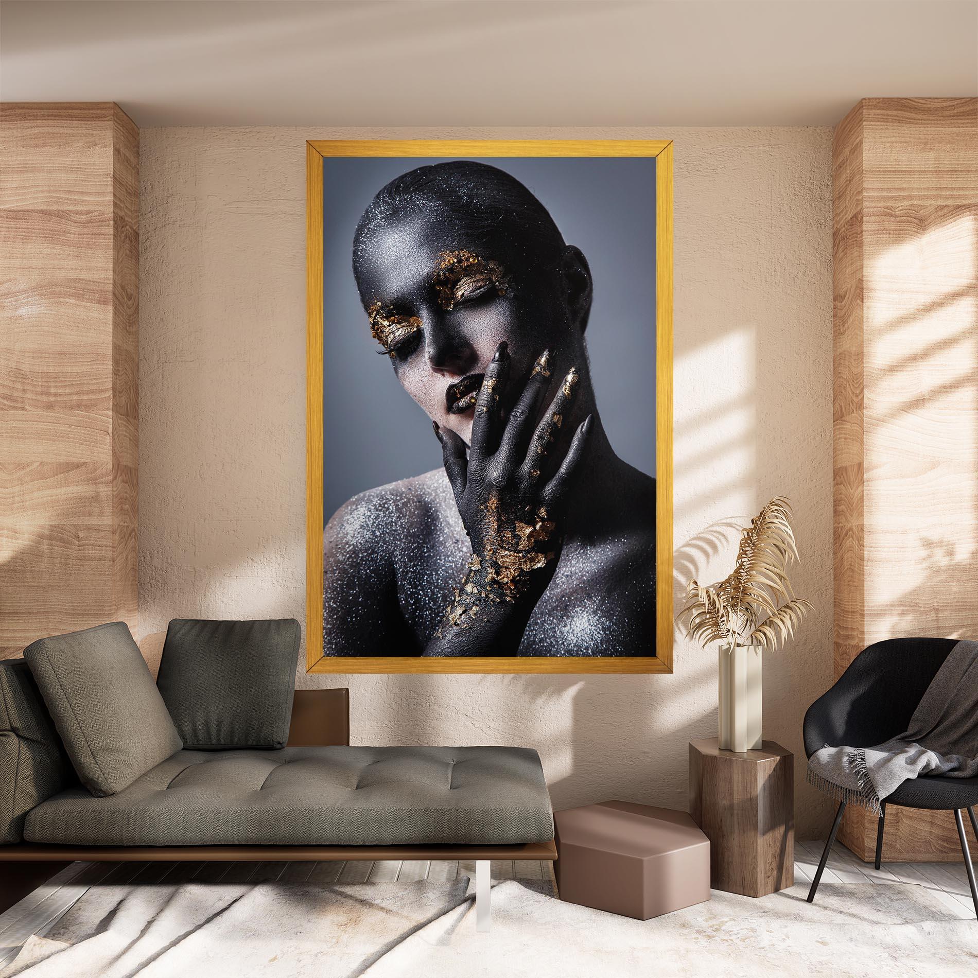 Картина на платно Artistic Black Makeup mockup 8