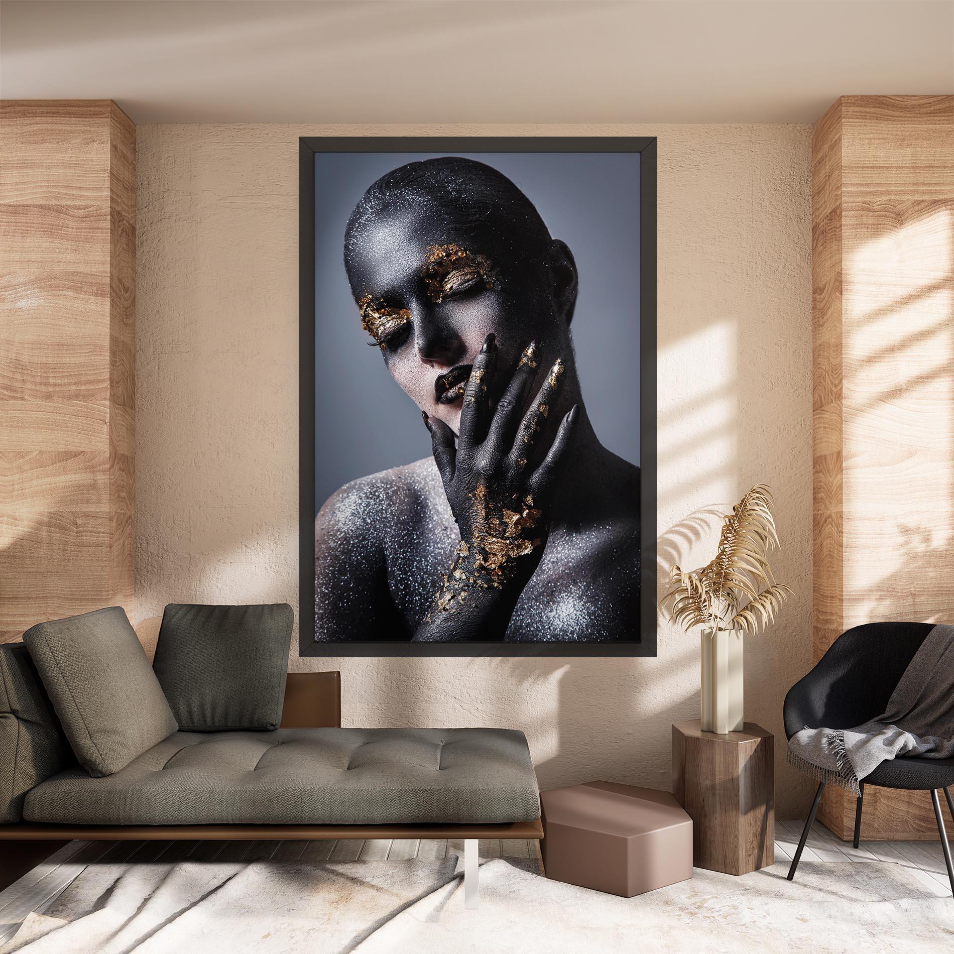 Картина на платно Artistic Black Makeup mockup 8