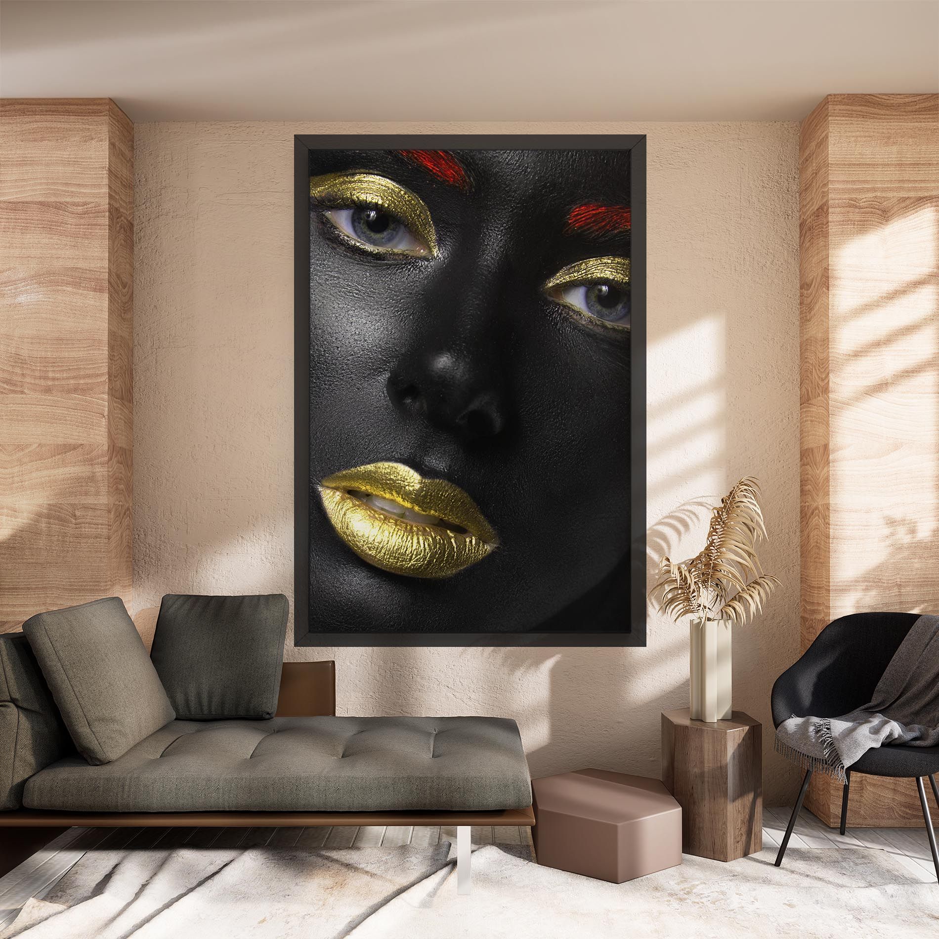 Gold Make Up And Lips mockup 8