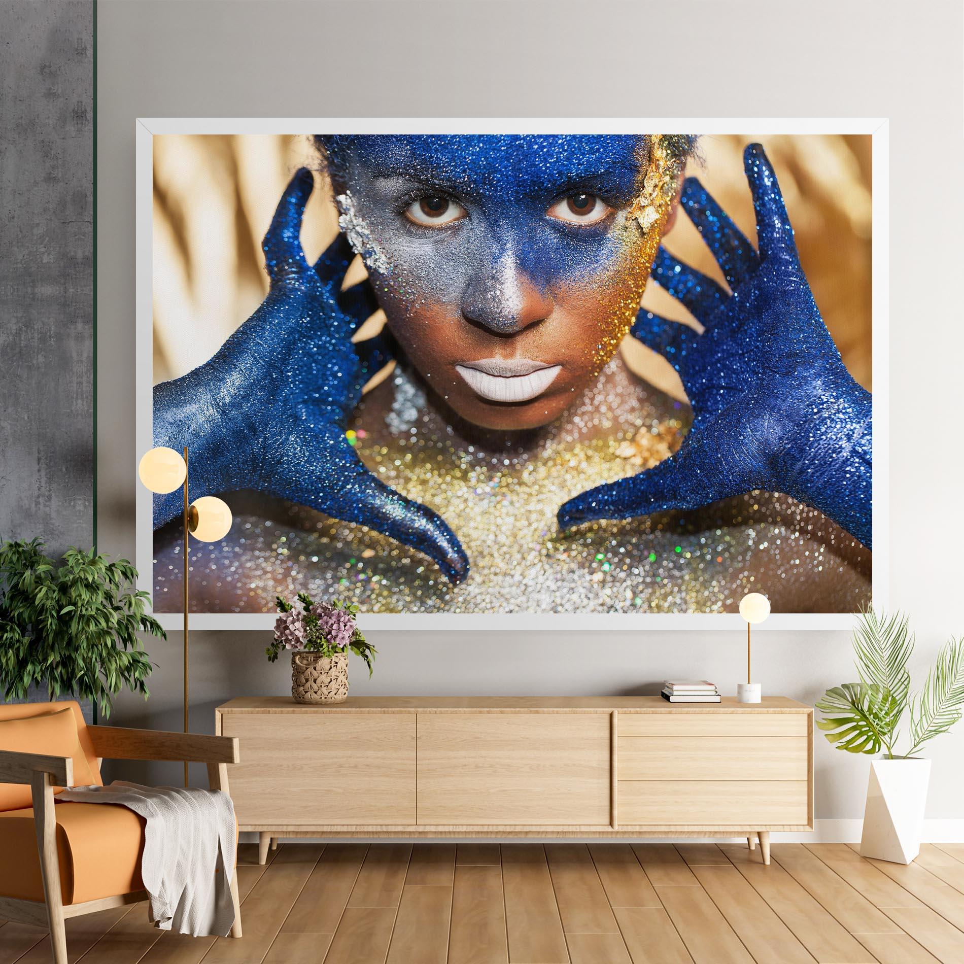 Картина на платно Glue Gold Glitter mockup 9