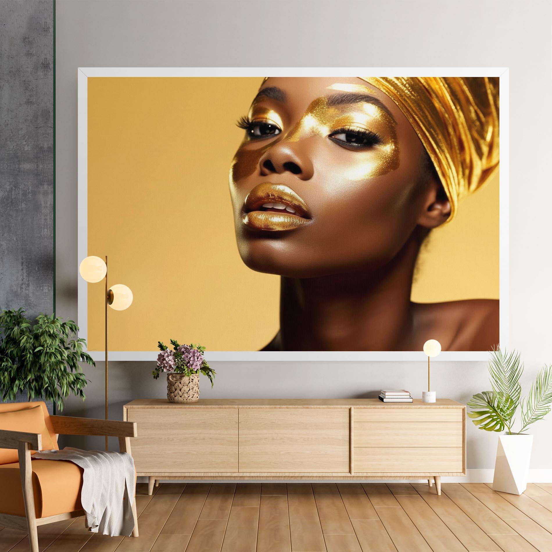 Картина на платно Gold Headdress mockup 9