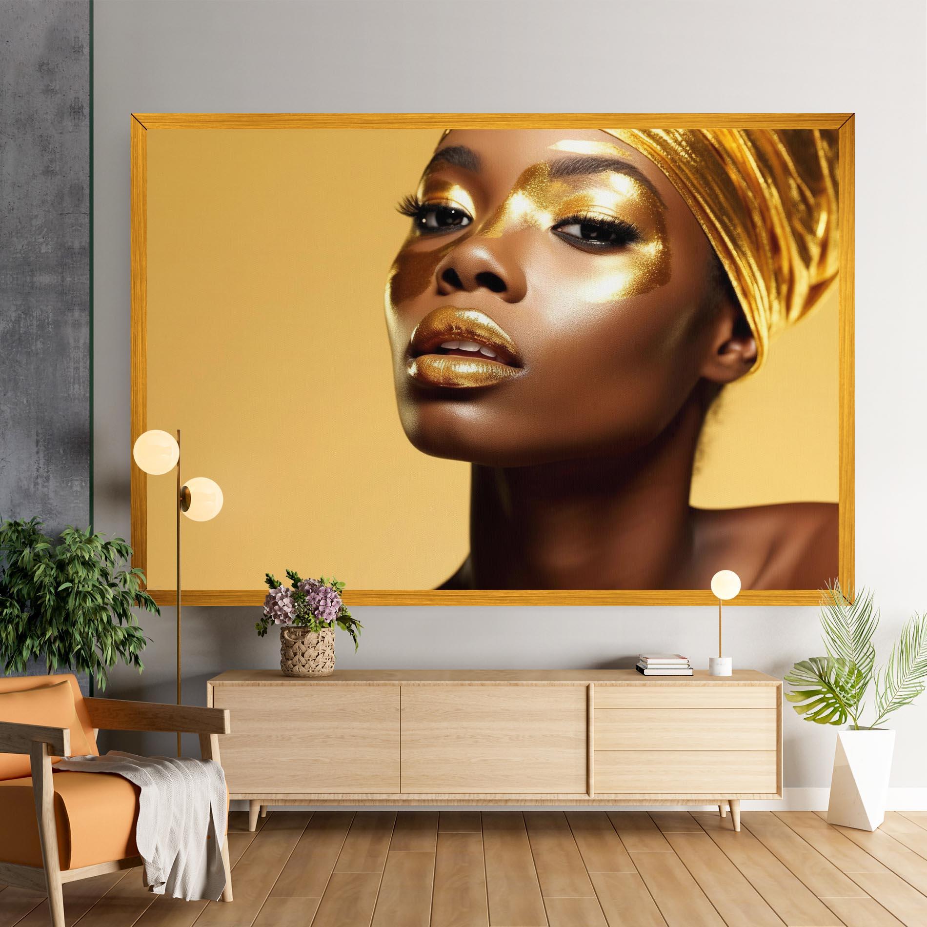 Картина на платно Gold Headdress mockup 9