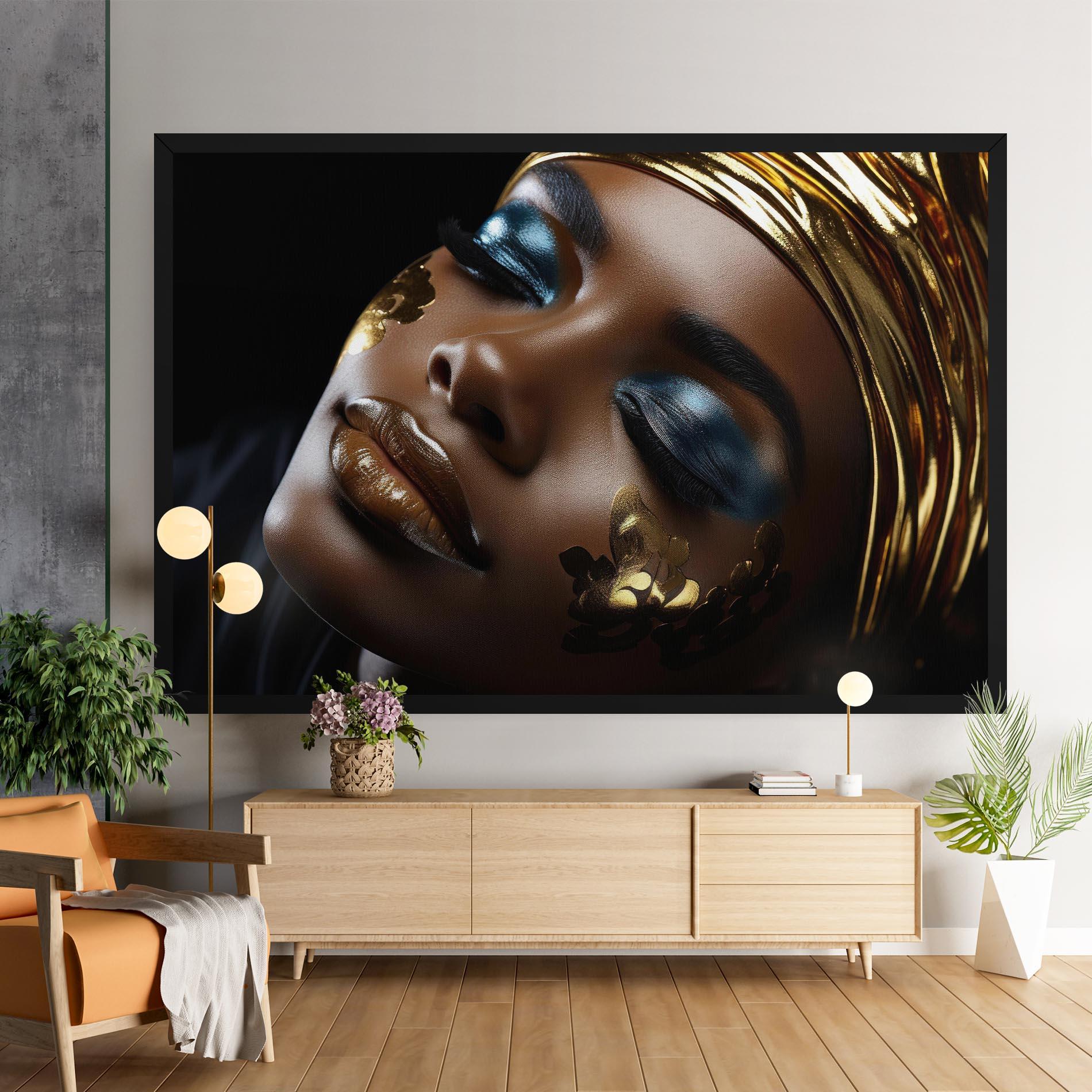 Картина на платно Dark Blue Makeup mockup 9