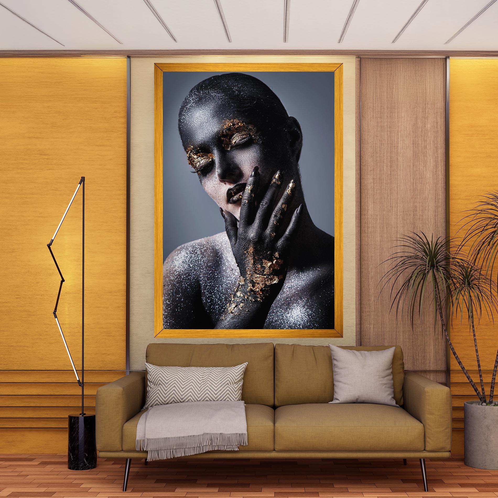 Картина на платно Artistic Black Makeup mockup 9