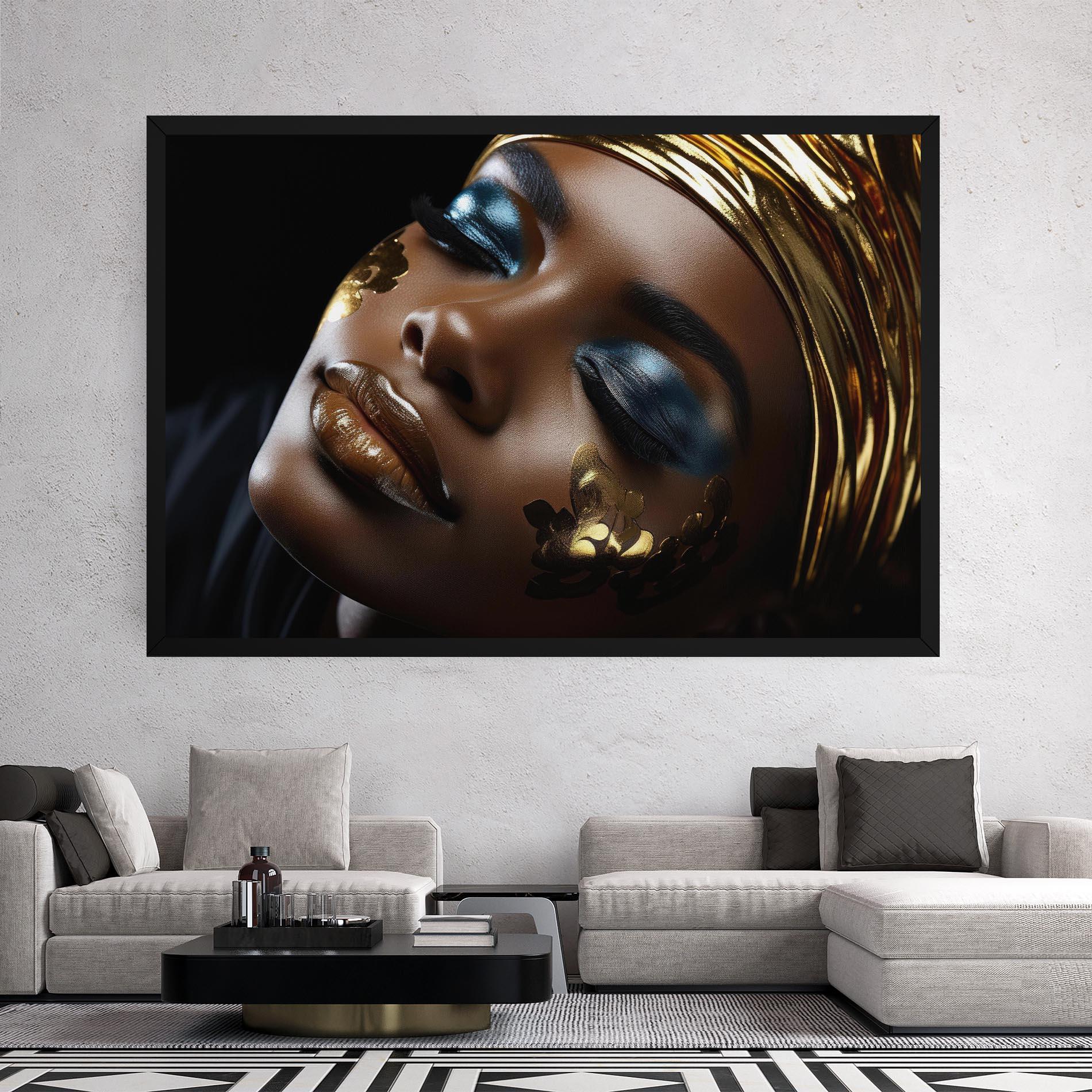 Картина на платно Dark Blue Makeup mockup 2