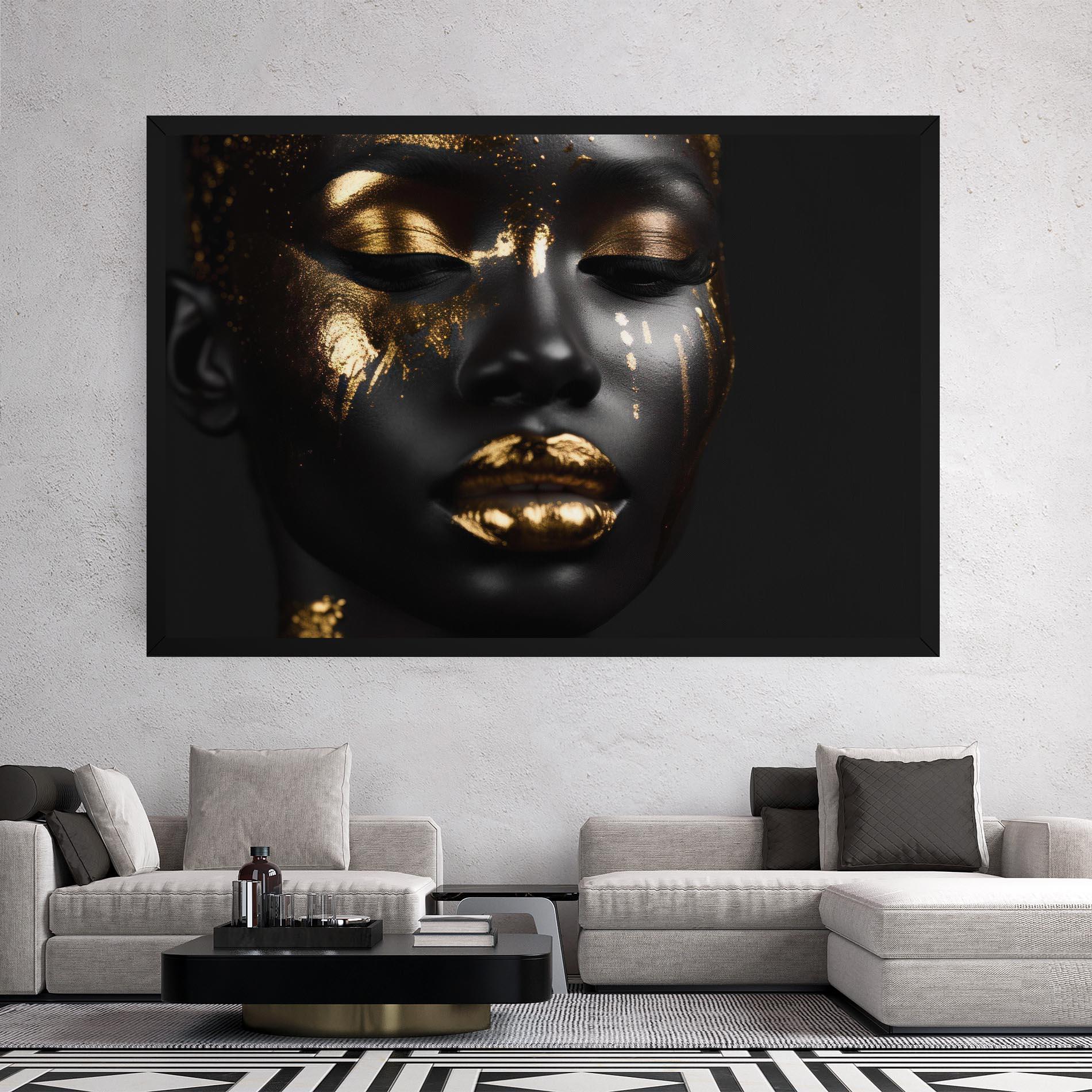 Картина на платно Gold Eyes Makeup mockup 2