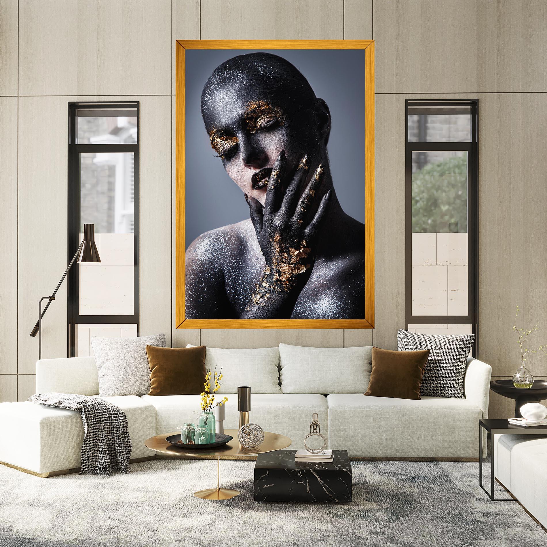 Картина на платно Artistic Black Makeup mockup 2