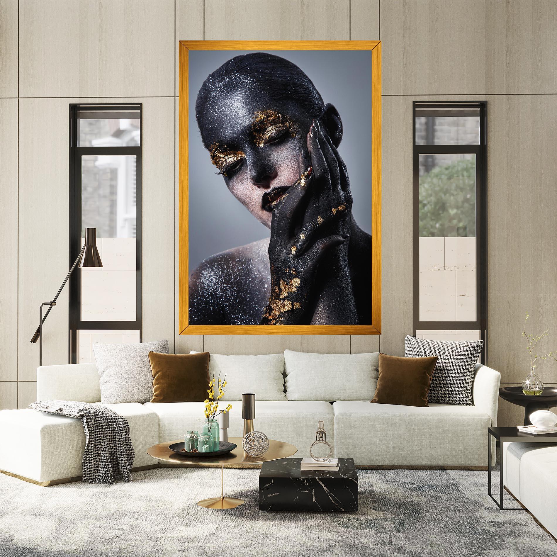 Картина на платно Black Artistic Makeup mockup 2